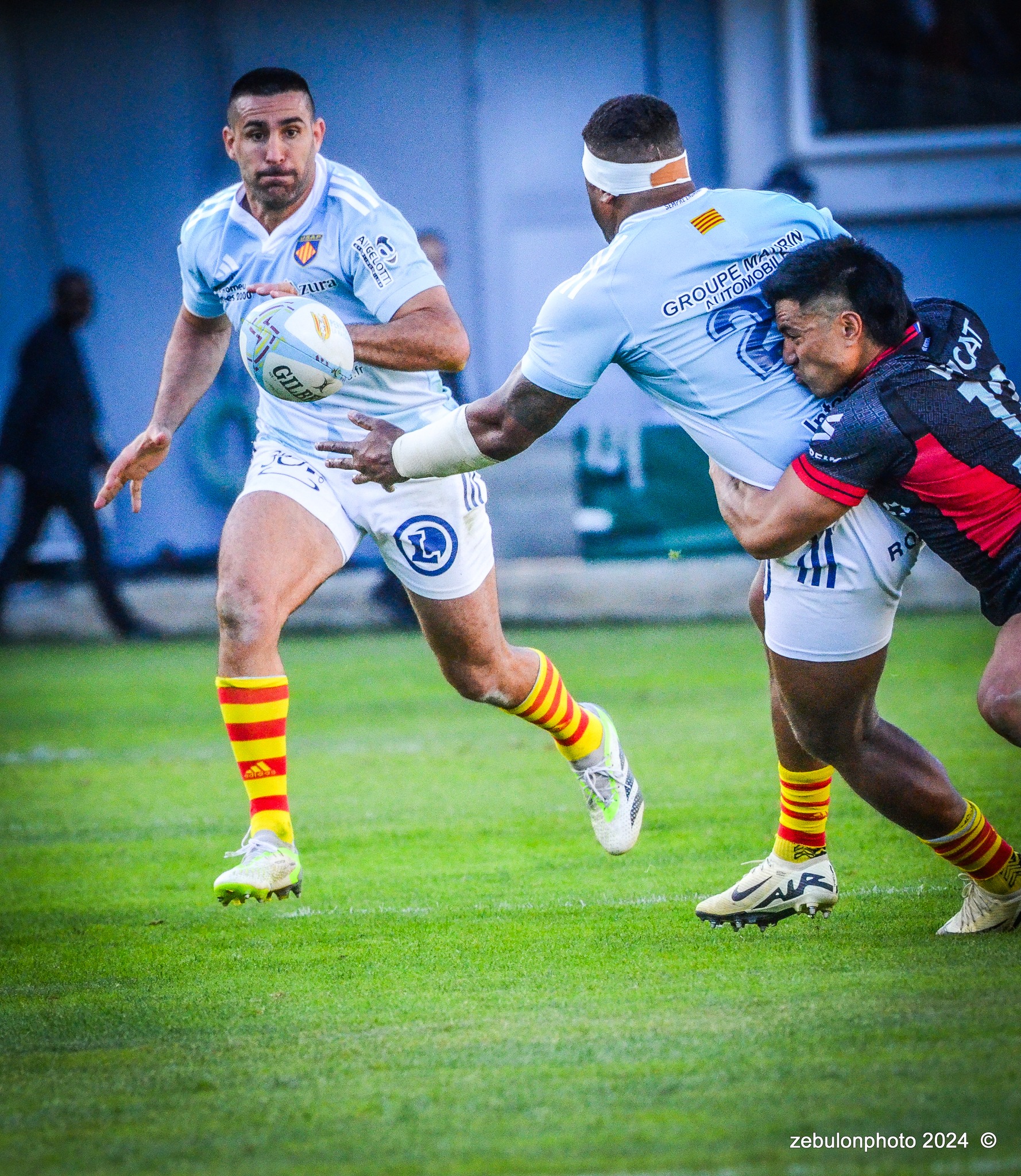  US Arlequins Perpignanais - Lyon Olympique Universitaire - Rugby - FFR 2024 - TOP14 - USAP (51) VS (20) LOU (#FFR24T14USALOU04) Photo by: Photo Zebulon | Siuxy Sports 2024-04-20