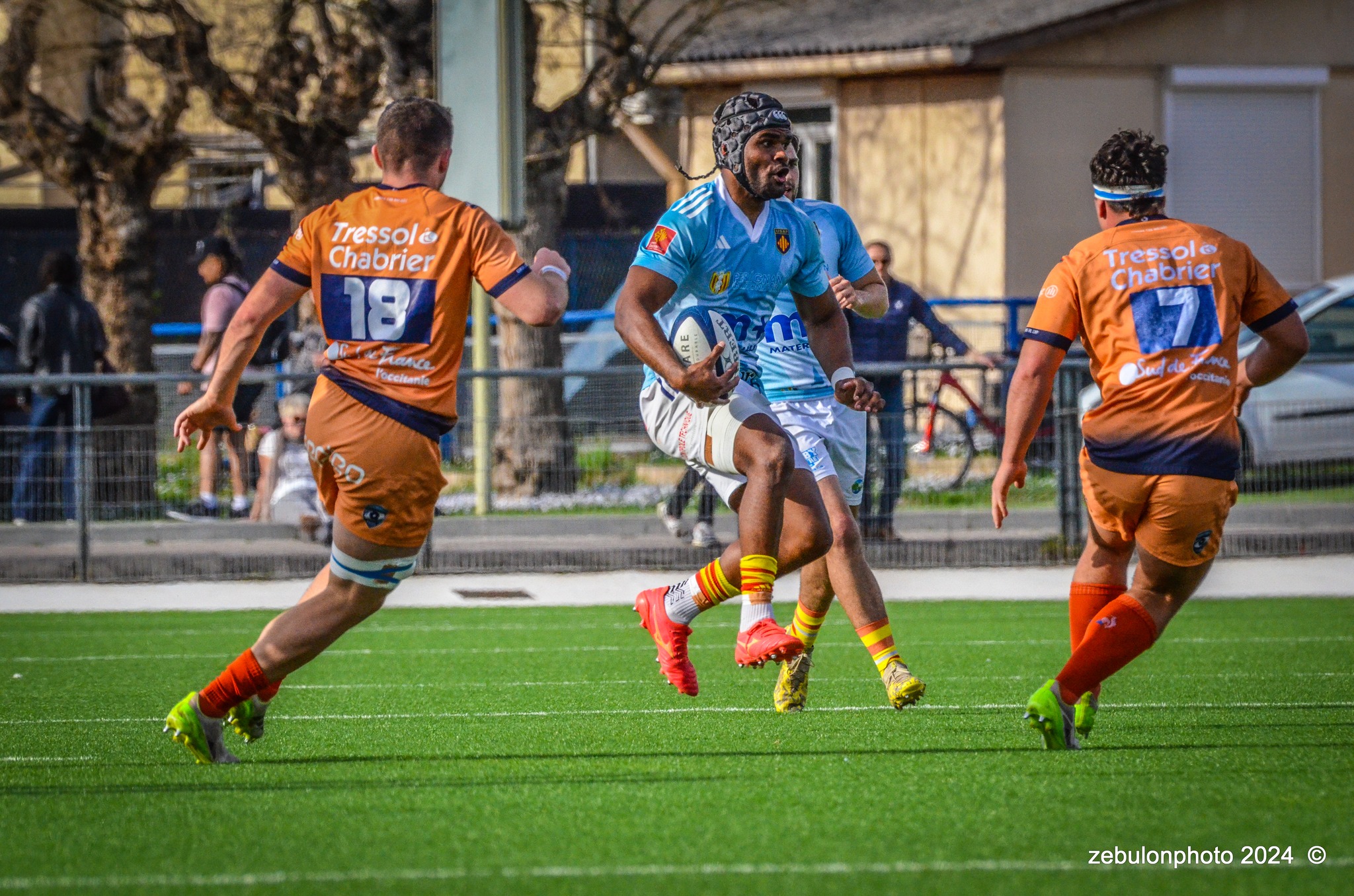  Montpellier Hérault Rugby - US Arlequins Perpignanais - Rugby - 2024 Espoirs - Montpellier (18) vs (7) Perpignan (#ESP24MHRUSAP03) Photo by: Photo Zebulon | Siuxy Sports 2024-03-16