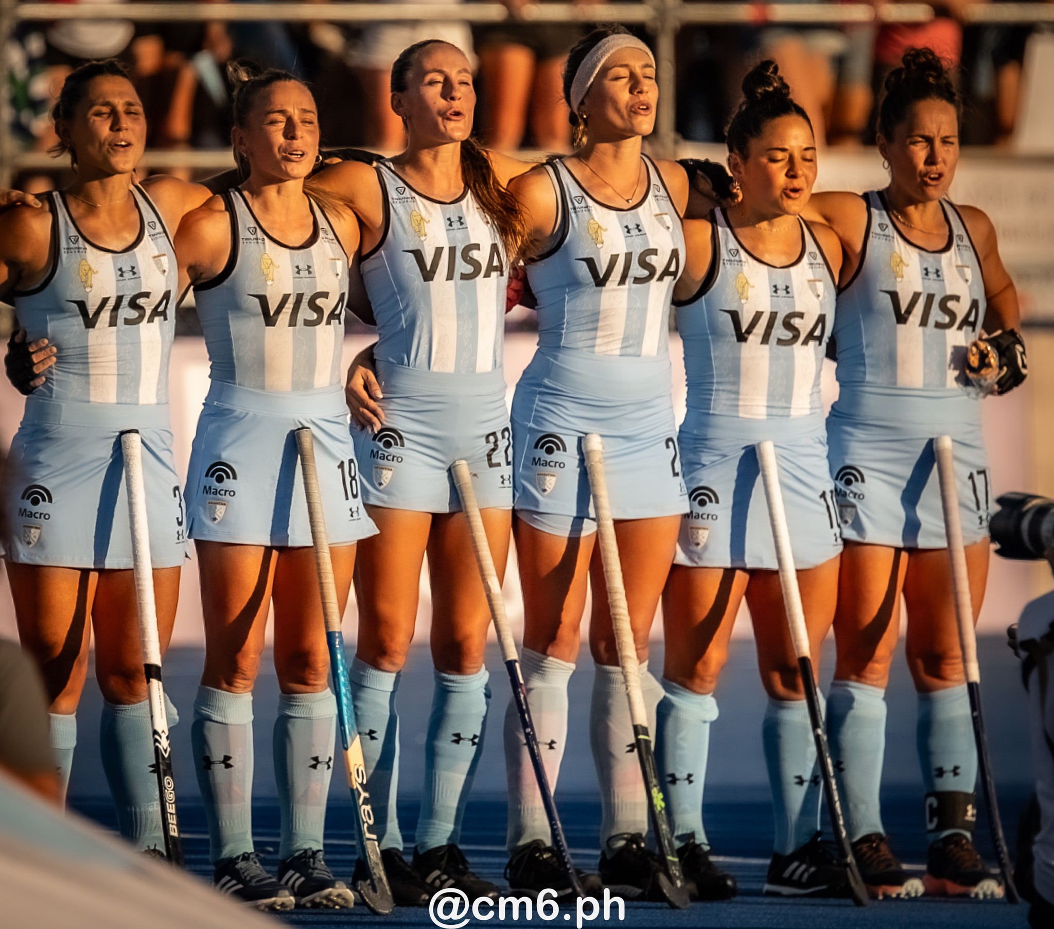 Agustina GORZELANY - Maria Jose GRANATTO - Julieta JANKUNAS - Rochy SANCHEZ - Victoria SAUZE VALDEZ - Eugenia TRINCHINETTI -  Selección femenina de hockey sobre césped de Argentina - Netherlands women's national field hockey team - Field hockey - FIH Pro League Fem 2023-2024 - Argentina (1) vs (4) Netherlands (#FIHPF24ARGNET12) Photo by: Christian Mas | Siuxy Sports 2023-12-08
