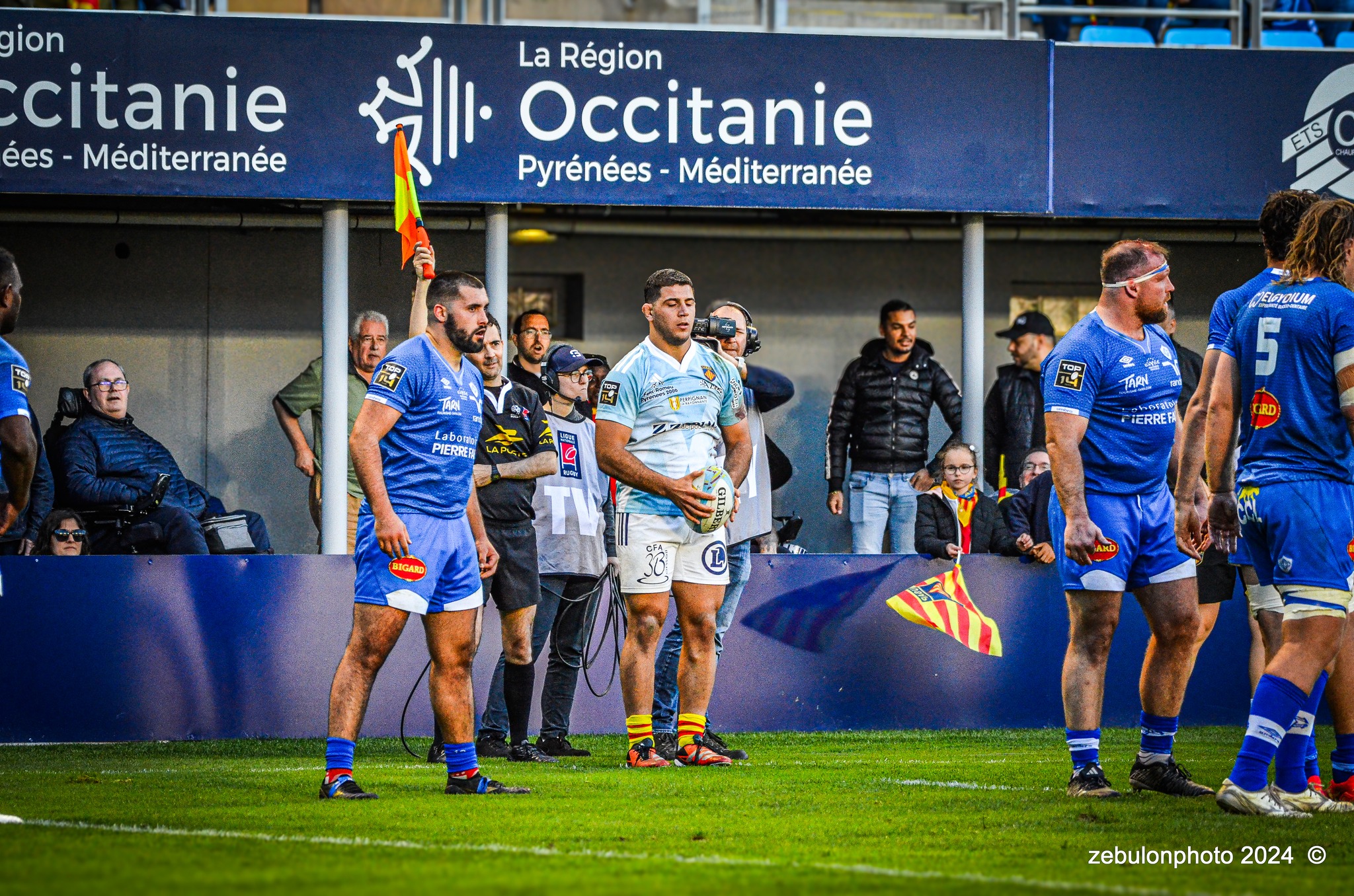  US Arlequins Perpignanais - Castres Olympique - Rugby - FFR 2024 - Top14 - USAP (43) vs (12) Castres  (#FFR24TOPPERCAS03) Photo by: Photo Zebulon | Siuxy Sports 2024-03-30