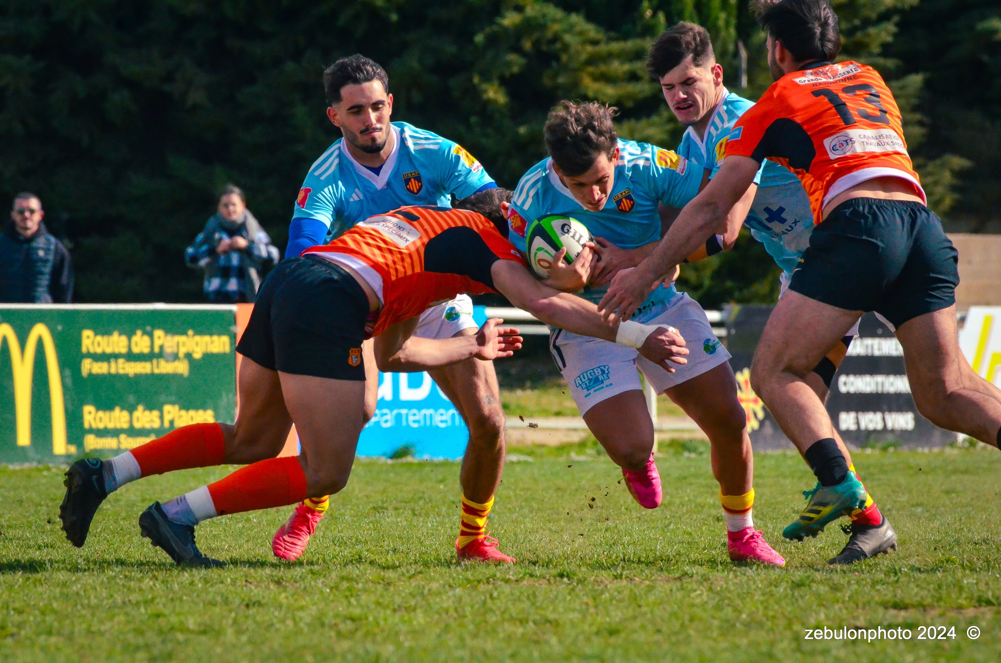  Racing Club Narbonnais - US Arlequins Perpignanais - Rugby - Espoirs - Narbonne vs USAP (#ESP24RCNUSAP02) Photo by: Photo Zebulon | Siuxy Sports 2024-02-17
