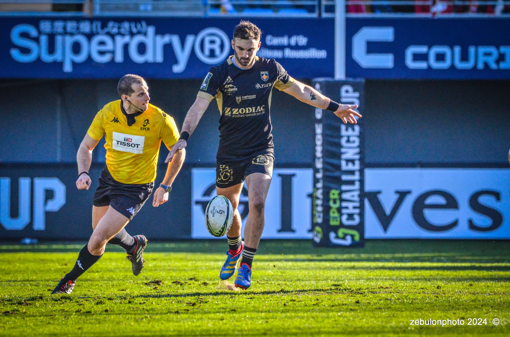  US Arlequins Perpignanais - Newcastle Falcons - Rugby - Challenge Cup - Perpignan (23) vs (32) Newcastle Falcons (#CC24USAPNF01) Photo by: Photo Zebulon | Siuxy Sports 2024-01-21