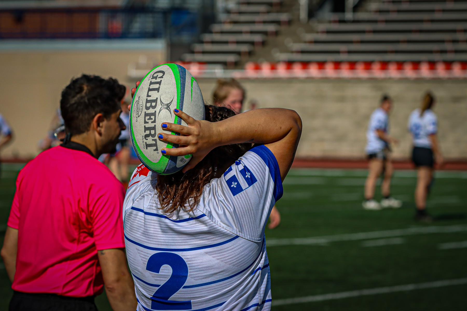  Équipe féminine - Rugby Québec - Ontario Blues (w) - Rugby - QORC-CROQ 2024 - FINALS - QUÉBEC EST (37) VS (13) ONTARIO EST - 1ST POSITION - Reel Mayarts (#QORC24QCEONE16) Photo by: Photo Mayarts | Siuxy Sports 2024-06-01
