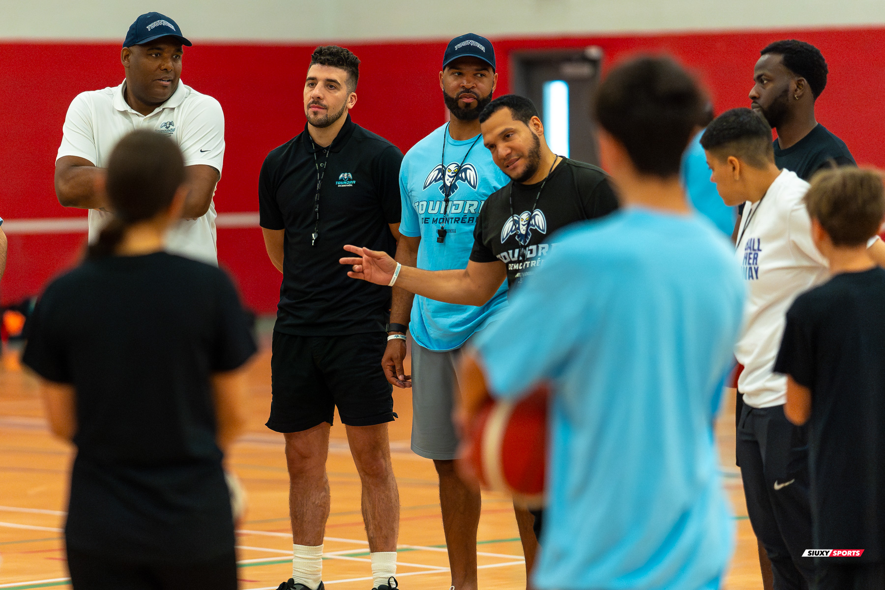 Nervens DEMOSTHENE - Kyle DESMARAIS - Rauly LEINO - Juan MENDEZ - Jonathan WILLIAMS -  Montreal -  - Basketball - Camp d'été de Basketball Jr Toundra 2024 (#2024JRTOUNDRA016) Photo by:  | Siuxy Sports 2024-06-29
