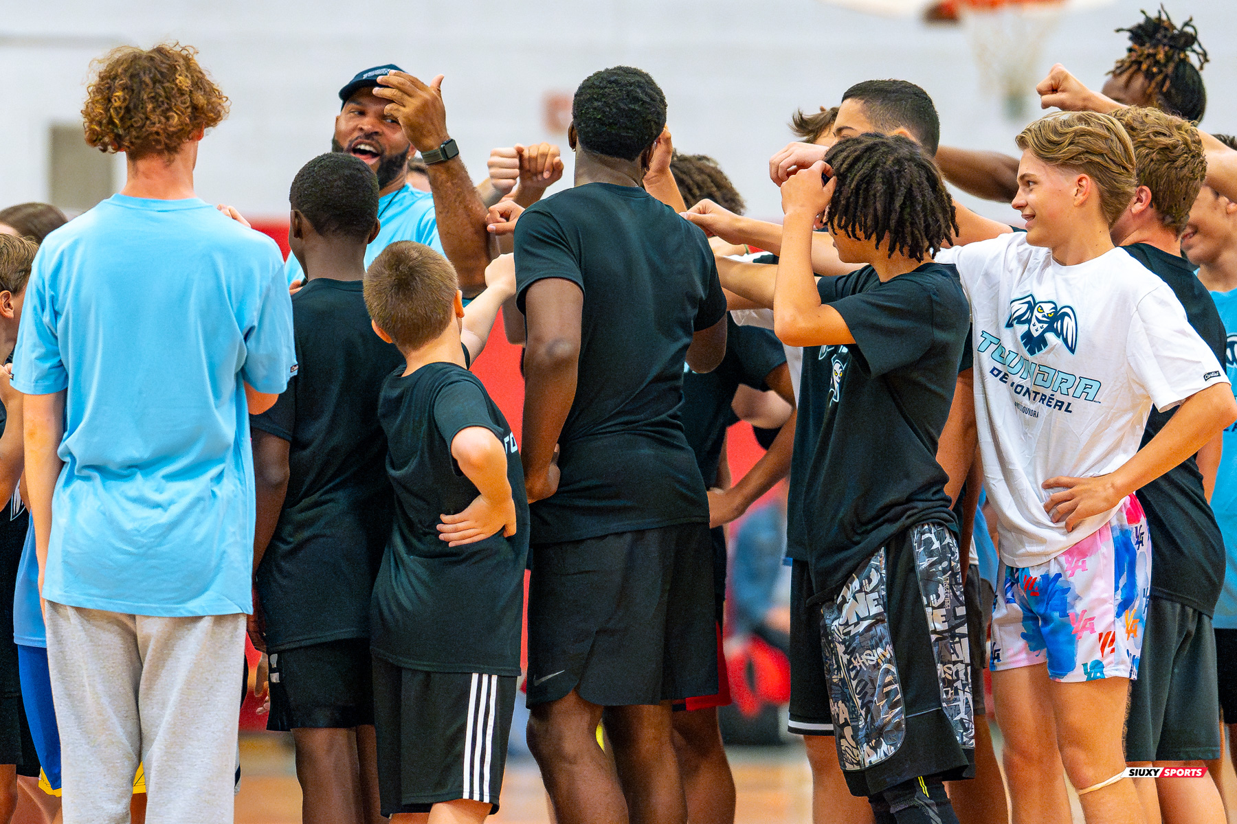 Nervens DEMOSTHENE - Narcisse KALAMBA - Jonathan WILLIAMS -  Montreal -  - Basketball - Camp d'été de Basketball Jr Toundra 2024 (#2024JRTOUNDRA016) Photo by:  | Siuxy Sports 2024-06-29