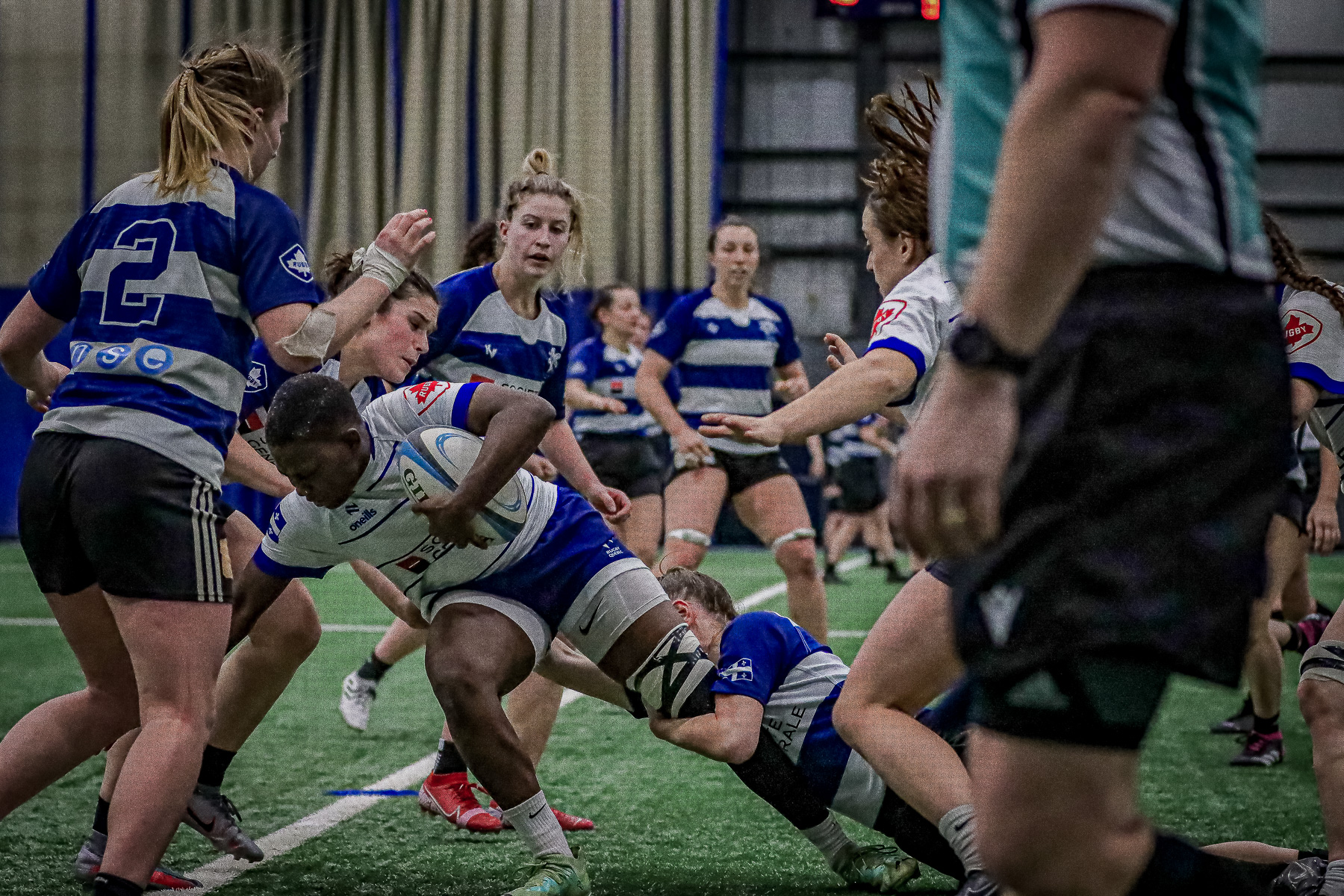 Marie-Pier FAUTEUX - Anne LAMOTHE - Léa OUELLET -  Équipe féminine - Rugby Québec -  - Rugby - QORC-CROQ 2024 - Québec Est (22) vs (16) Québec Ouest  (#RQ24CROQESTOUE04) Photo by: Photo Mayarts | Siuxy Sports 2024-04-01