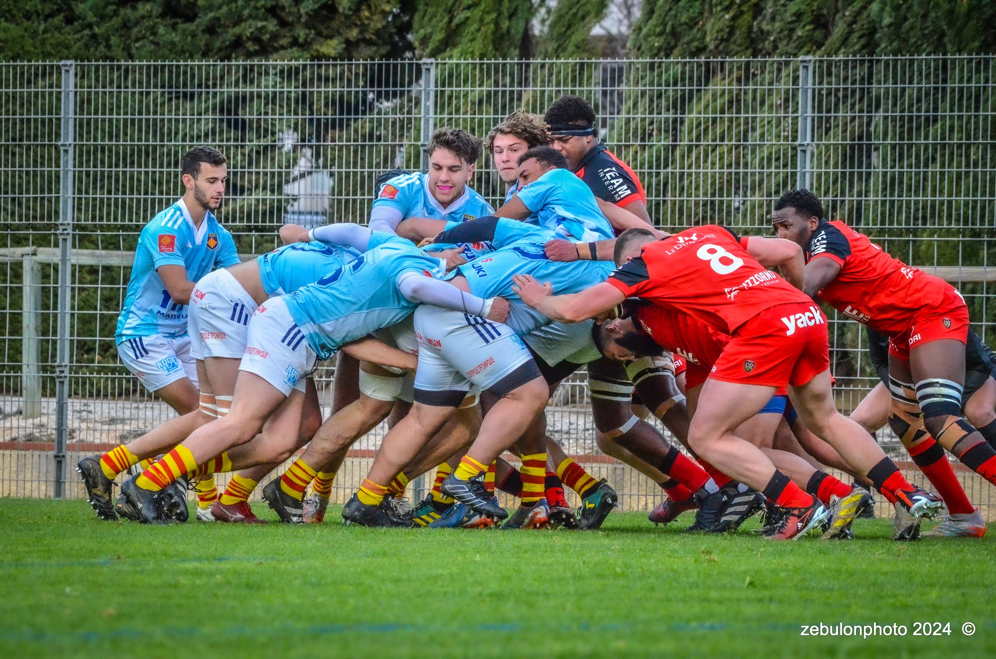  US Arlequins Perpignanais - RC Toulonnais - Rugby - Espoirs - USAP vs RCT (#ESP24USAPRCT02) Photo by: Photo Zebulon | Siuxy Sports 2024-02-10