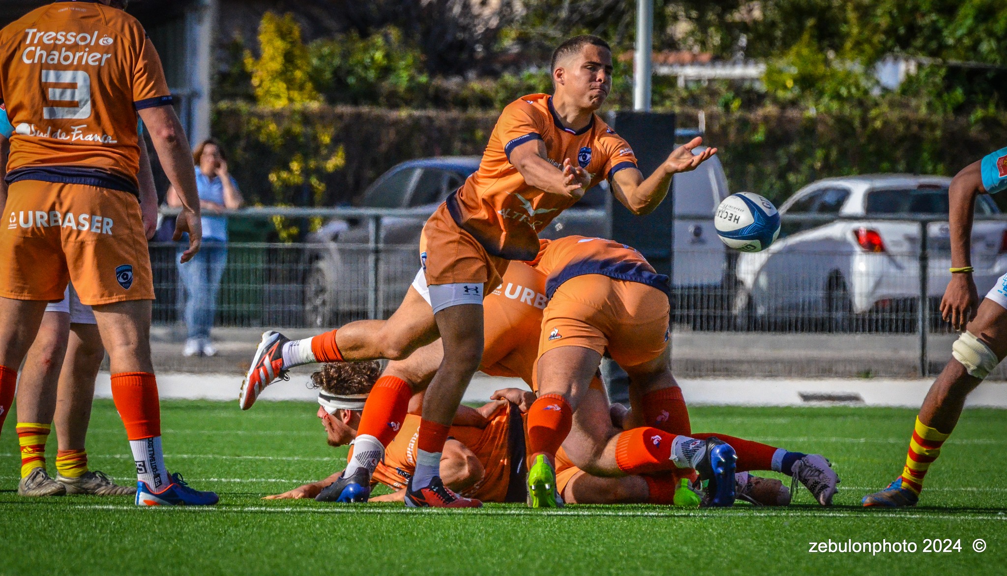  Montpellier Hérault Rugby - US Arlequins Perpignanais - Rugby - 2024 Espoirs - Montpellier (18) vs (7) Perpignan (#ESP24MHRUSAP03) Photo by: Photo Zebulon | Siuxy Sports 2024-03-16