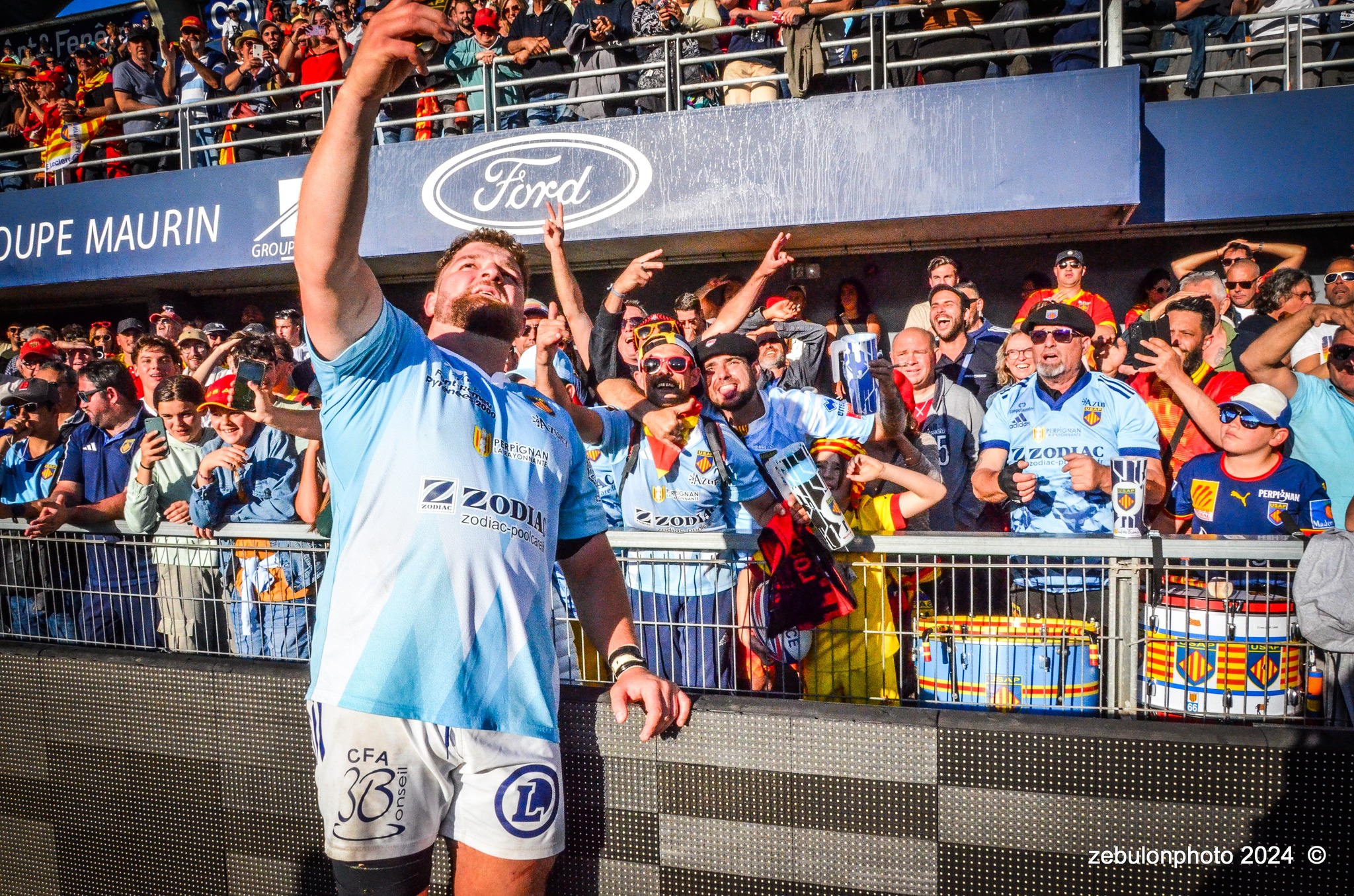  US Arlequins Perpignanais - Lyon Olympique Universitaire - Rugby - FFR 2024 - TOP14 - USAP (51) VS (20) LOU (#FFR24T14USALOU04) Photo by: Photo Zebulon | Siuxy Sports 2024-04-20