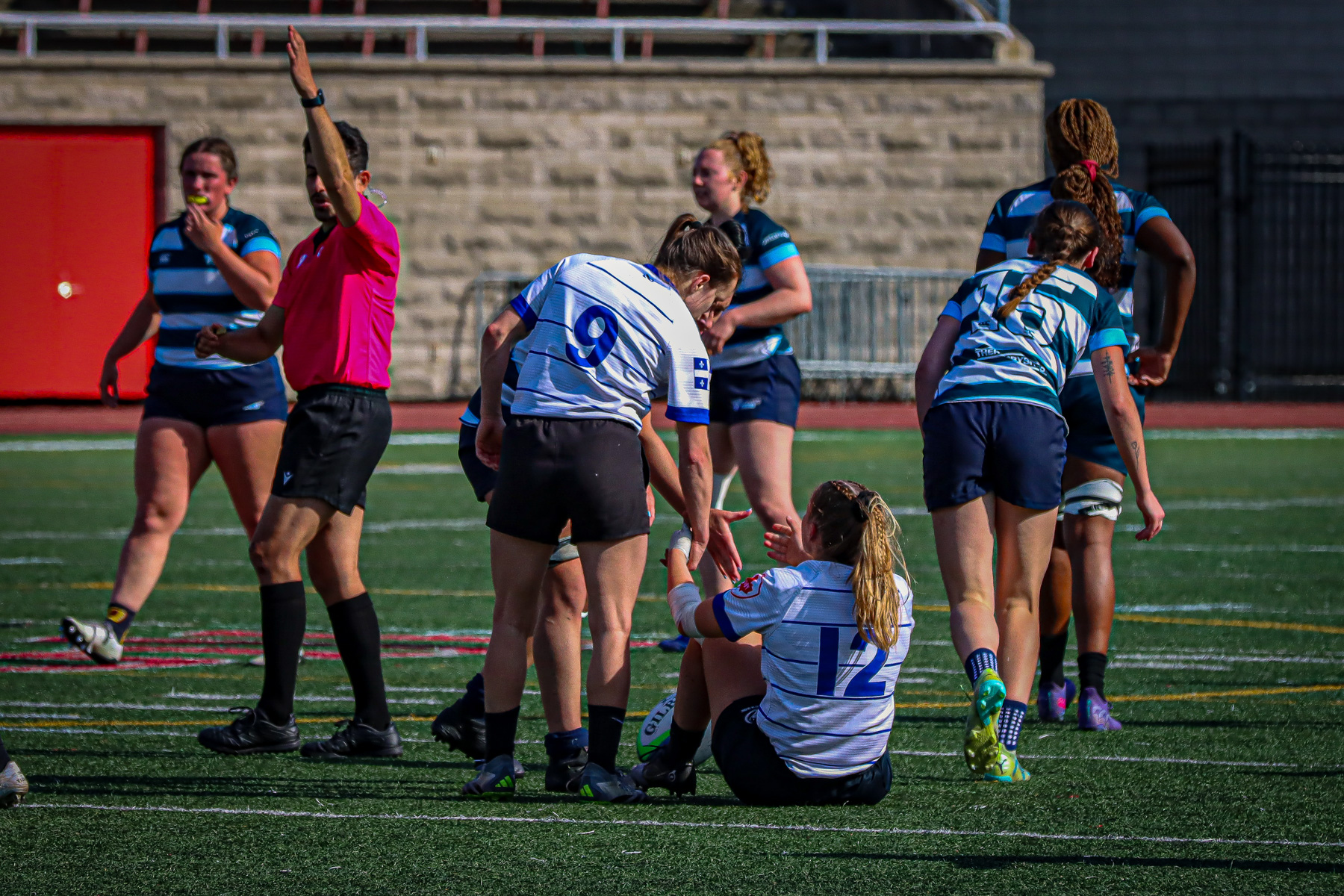  Équipe féminine - Rugby Québec - Ontario Blues (w) - Rugby - QORC-CROQ 2024 - FINALS - QUÉBEC EST (37) VS (13) ONTARIO EST - 1ST POSITION - Reel Mayarts (#QORC24QCEONE16) Photo by: Photo Mayarts | Siuxy Sports 2024-06-01