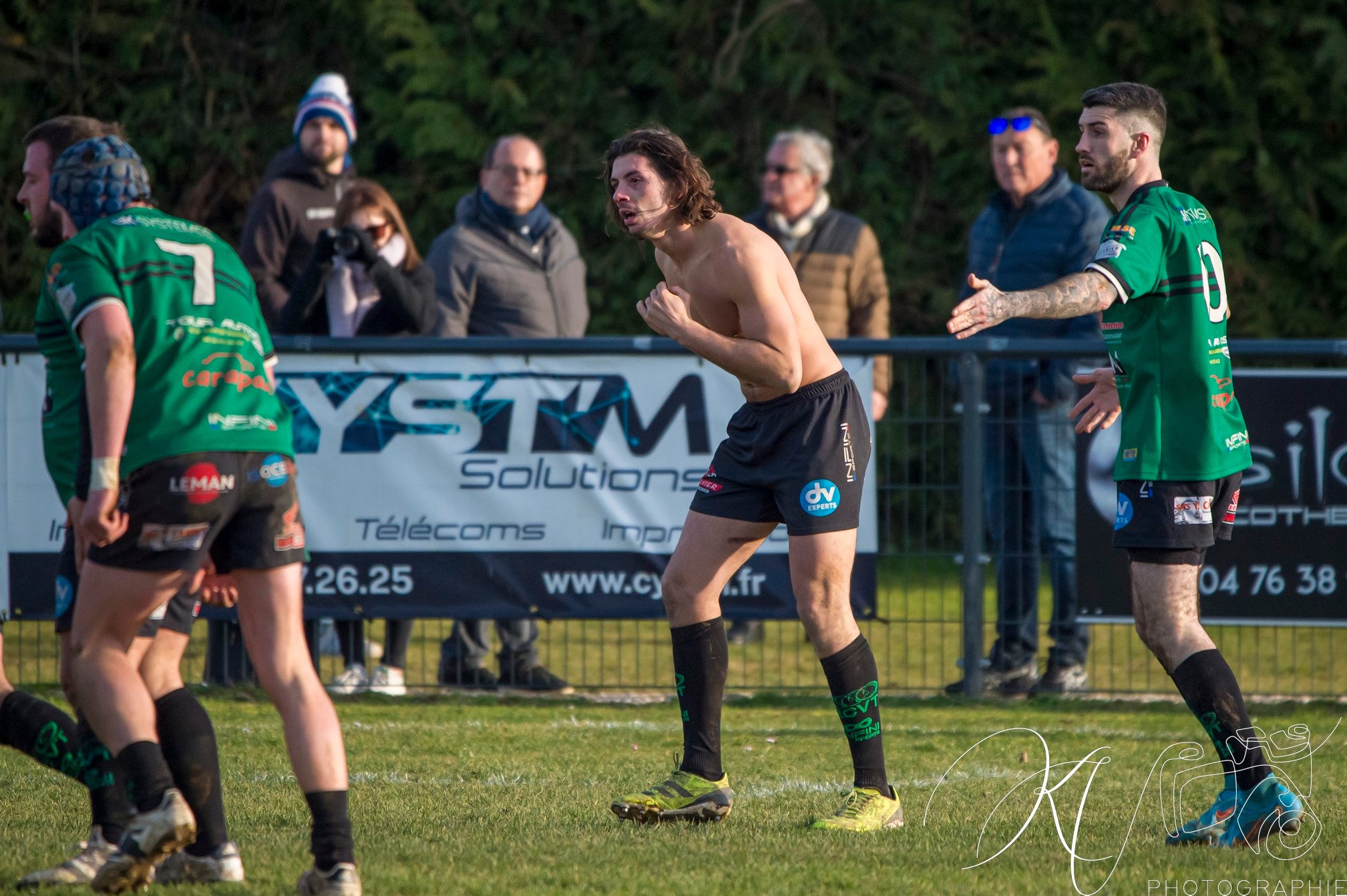  US Vinay - Rugby Club des Vallons de la Tour - Rugby - FED2 2024 - US Vinay (34) vs (25) RC des Vallons de la Tour (#FED224USVVDT01) Photo by: Karine Valentin | Siuxy Sports 2024-01-28