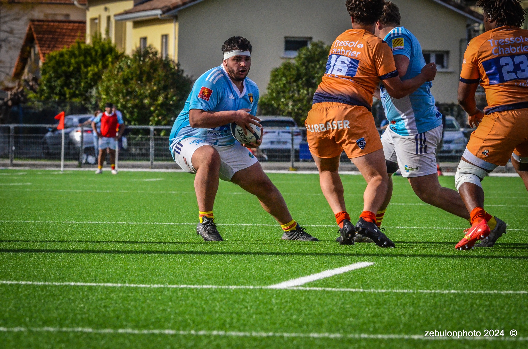  Montpellier Hérault Rugby - US Arlequins Perpignanais - Rugby - 2024 Espoirs - Montpellier (18) vs (7) Perpignan (#ESP24MHRUSAP03) Photo by: Photo Zebulon | Siuxy Sports 2024-03-16