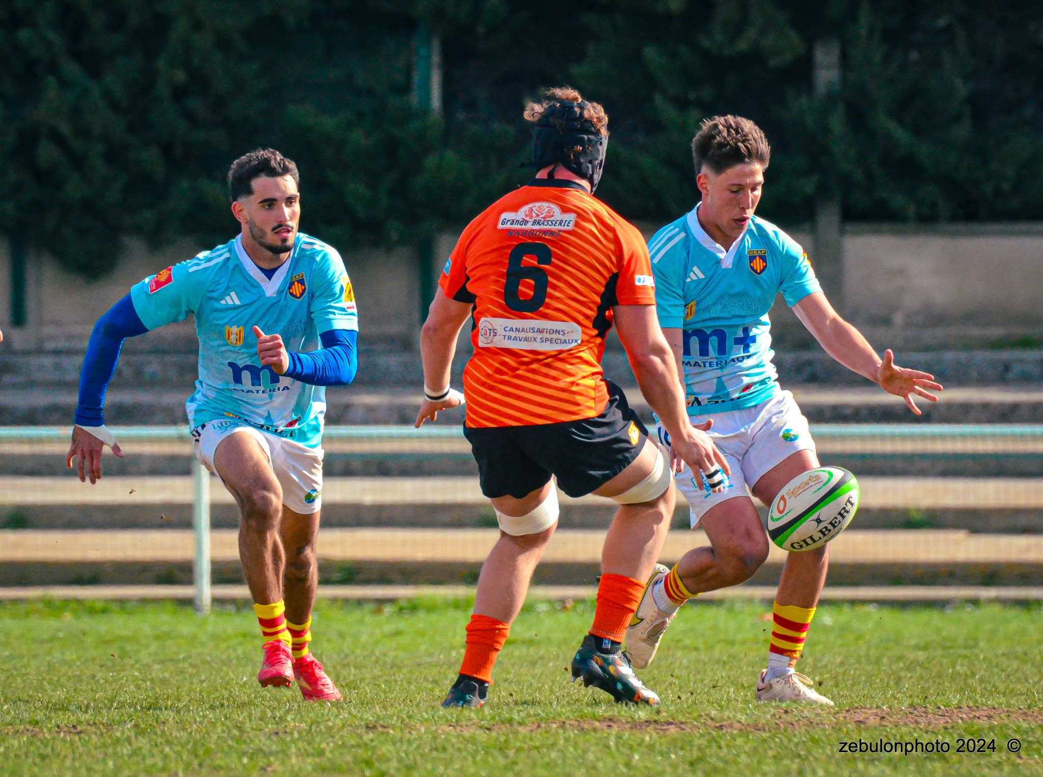  Racing Club Narbonnais - US Arlequins Perpignanais - Rugby - Espoirs - Narbonne vs USAP (#ESP24RCNUSAP02) Photo by: Photo Zebulon | Siuxy Sports 2024-02-17