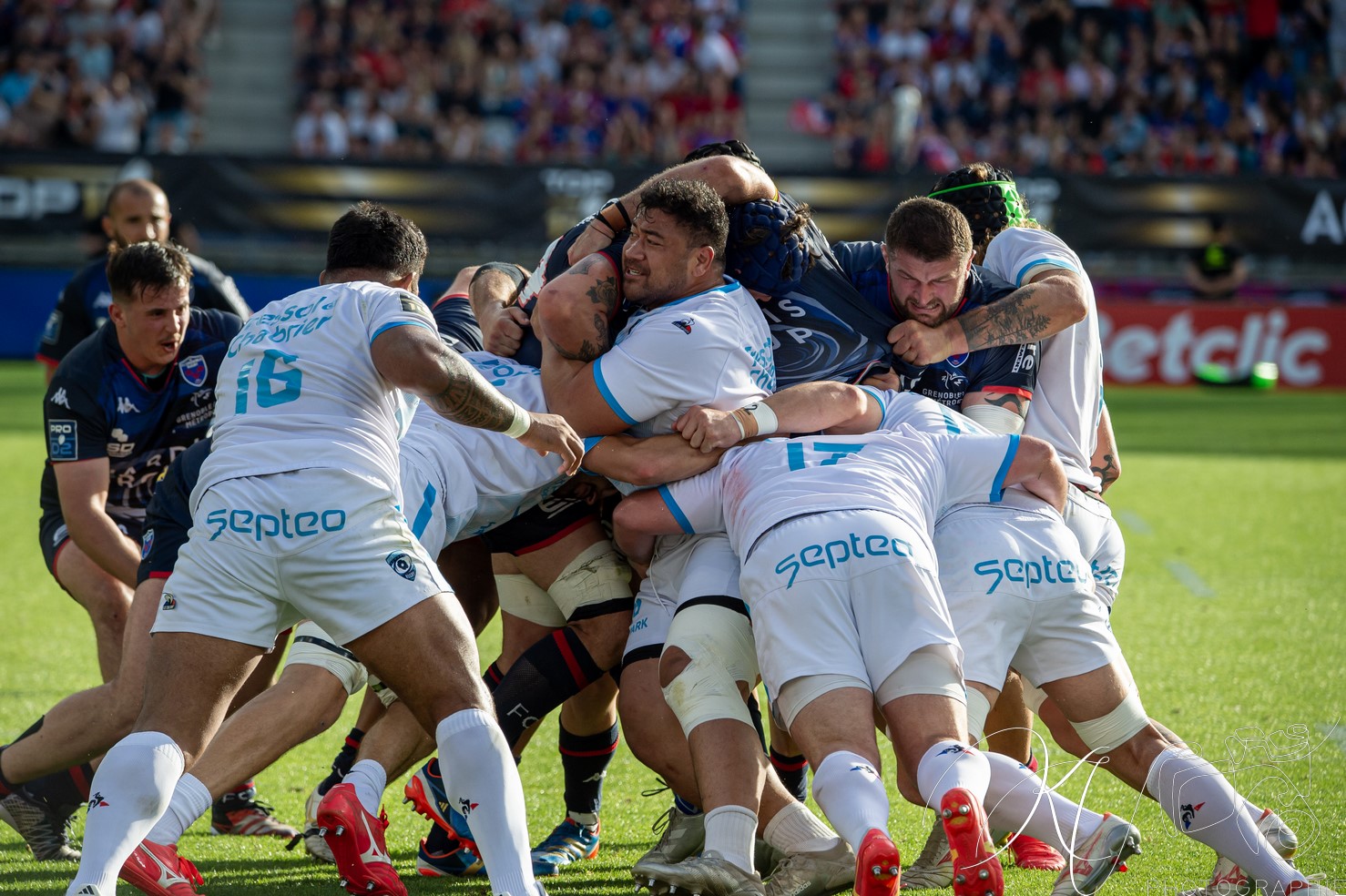  FC Grenoble Rugby - Montpellier Hérault Rugby - Rugby - FFR - 2024 - Access Match -  FC Grenoble (18) vs (20) Montpellier (#FFR24FCGMHR06) Photo by: Karine Valentin | Siuxy Sports 2024-06-16