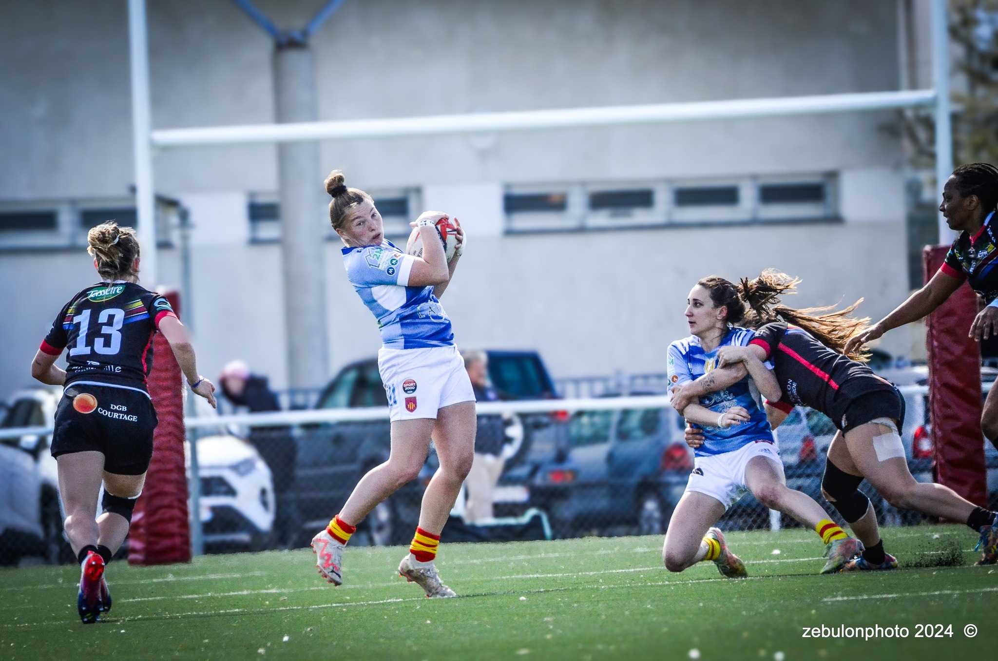  US Arlequins Perpignanais - RC Toulonnais - Rugby - FFR 2024 - Fed 2 Fém - USAP XV (5) vs (10) Toulon    (#FFR24F2FPERTOU03) Photo by: Photo Zebulon | Siuxy Sports 2024-03-31