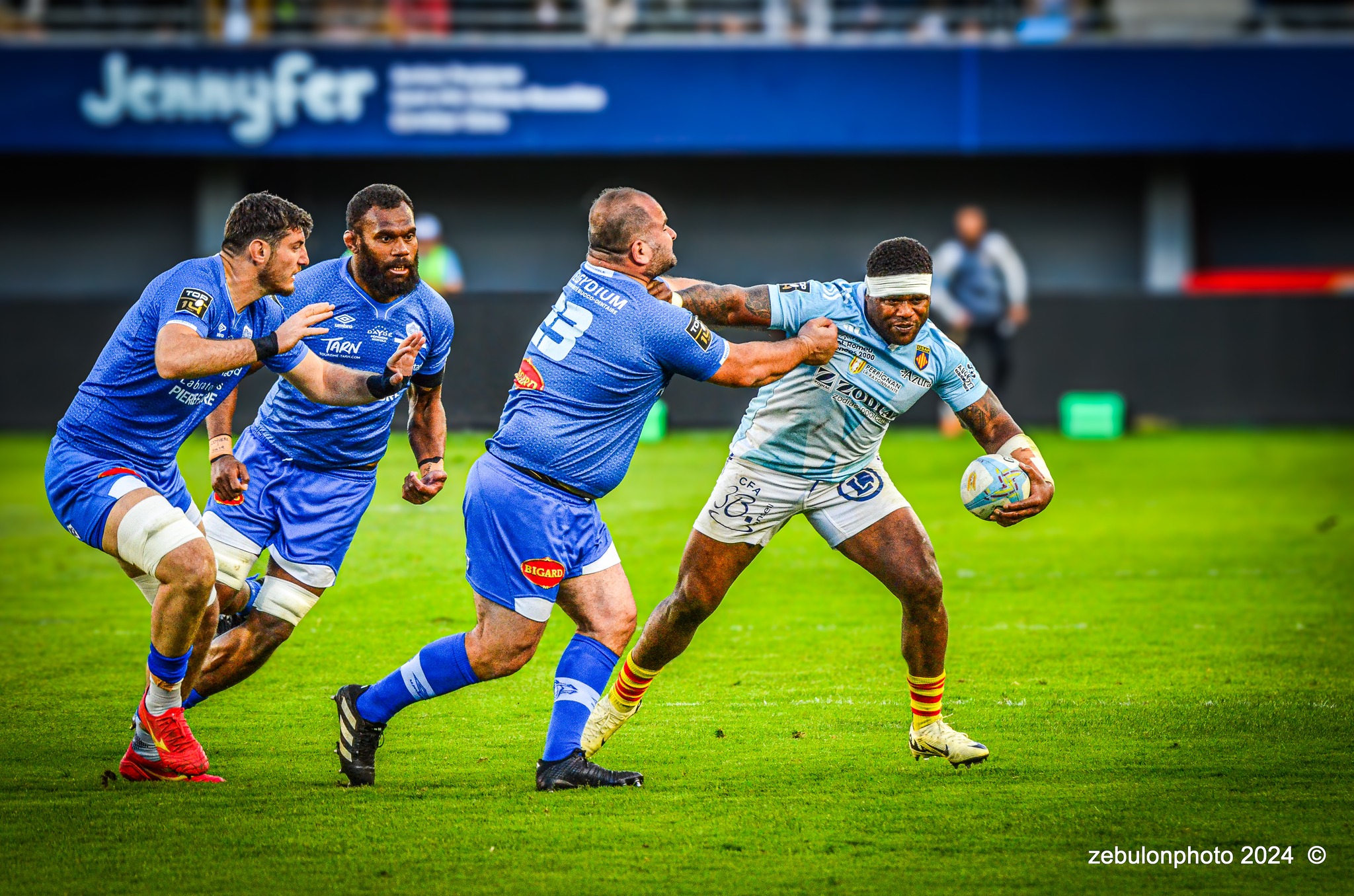  US Arlequins Perpignanais - Castres Olympique - Rugby - FFR 2024 - Top14 - USAP (43) vs (12) Castres  (#FFR24TOPPERCAS03) Photo by: Photo Zebulon | Siuxy Sports 2024-03-30