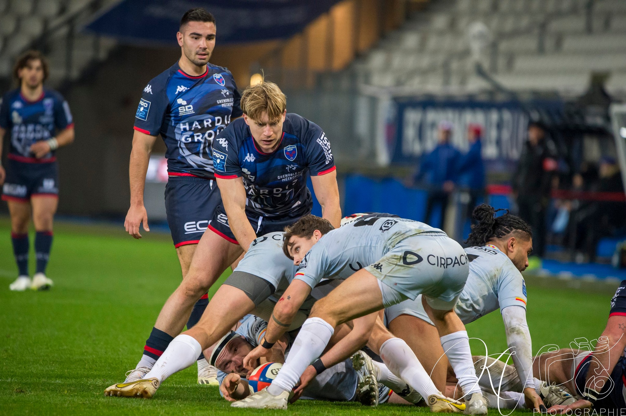 Wilfried HULLEU - Jean-Charles ORIOLI -  FC Grenoble Rugby - Provence - Rugby - PRO D2 - FC GRENOBLE (45) VS (10) Provence Rugby (#2024PROD1FCGPRR01) Photo by: Karine Valentin | Siuxy Sports 2024-01-04