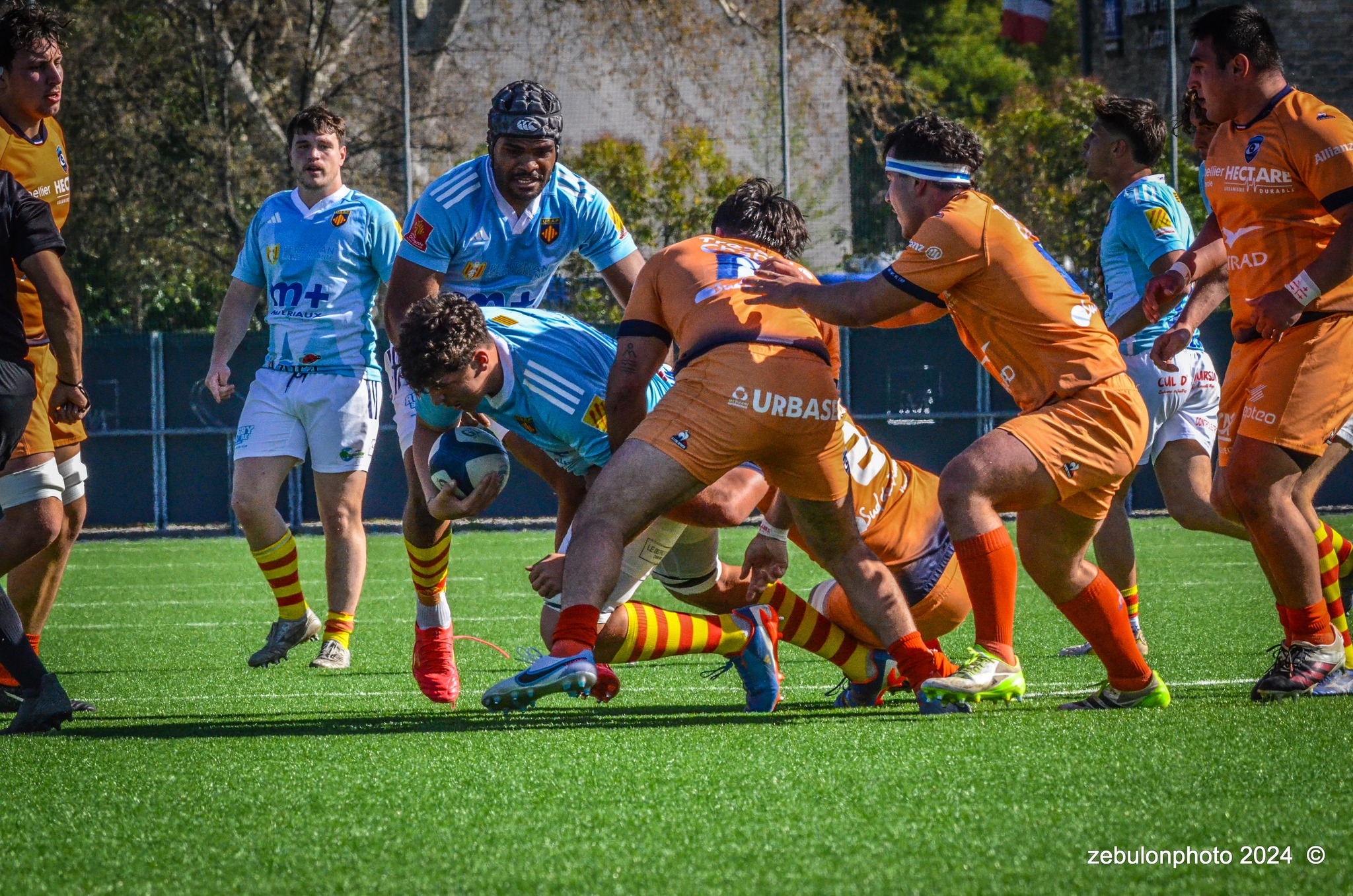  Montpellier Hérault Rugby - US Arlequins Perpignanais - Rugby - 2024 Espoirs - Montpellier (18) vs (7) Perpignan (#ESP24MHRUSAP03) Photo by: Photo Zebulon | Siuxy Sports 2024-03-16