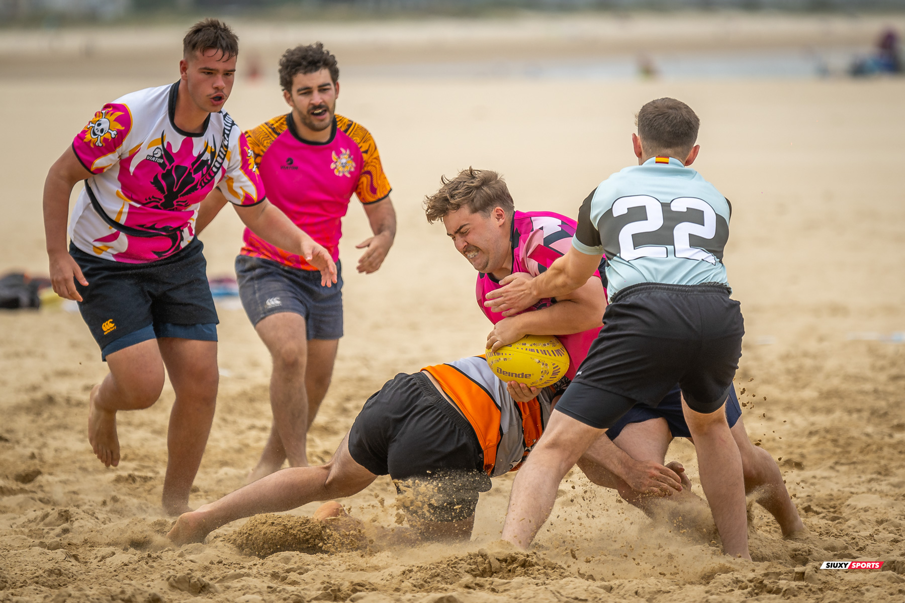  Universitario de Cantabria Rugby Club - Santoña Rugby Club - Rugby Playa - Circuito International del Cantabrico de Rugby Playa - IV Torneo Internacional de Laredo (#2024RugbyPlayaIVLaredo) Photo by: Fredy Monfoto | Siuxy Sports 2024-07-13