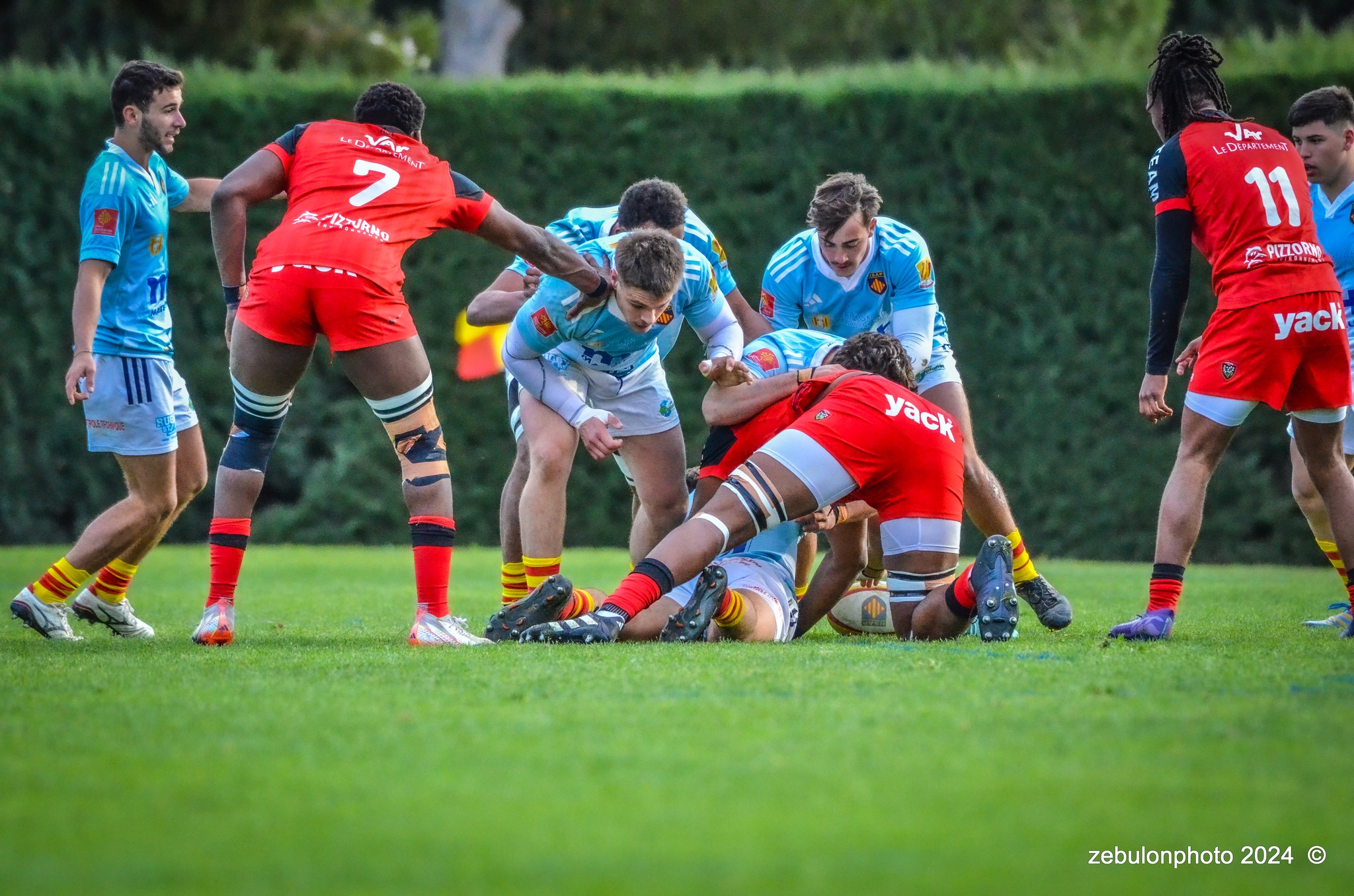  US Arlequins Perpignanais - RC Toulonnais - Rugby - Espoirs - USAP vs RCT (#ESP24USAPRCT02) Photo by: Photo Zebulon | Siuxy Sports 2024-02-10