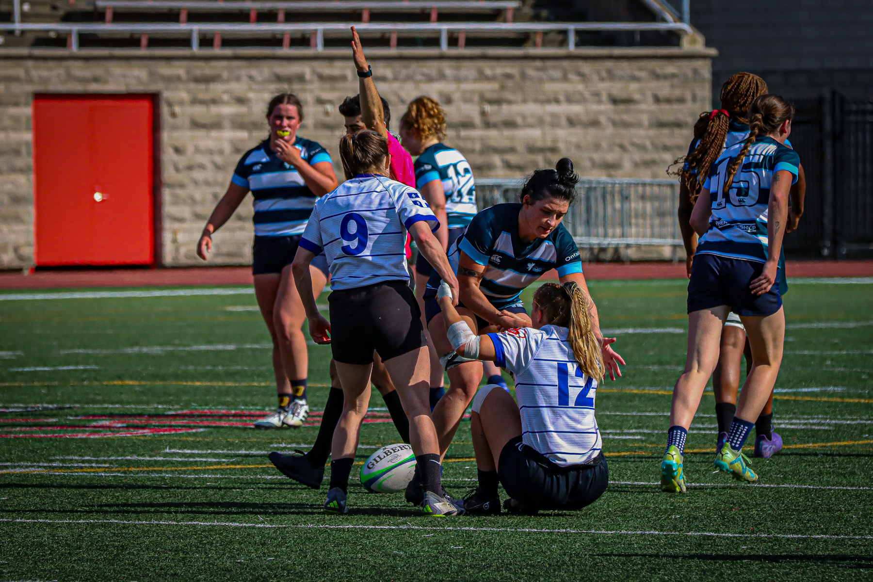 Équipe féminine - Rugby Québec - Ontario Blues (w) - Rugby - QORC-CROQ 2024 - FINALS - QUÉBEC EST (37) VS (13) ONTARIO EST - 1ST POSITION - Reel Mayarts (#QORC24QCEONE16) Photo by: Photo Mayarts | Siuxy Sports 2024-06-01
