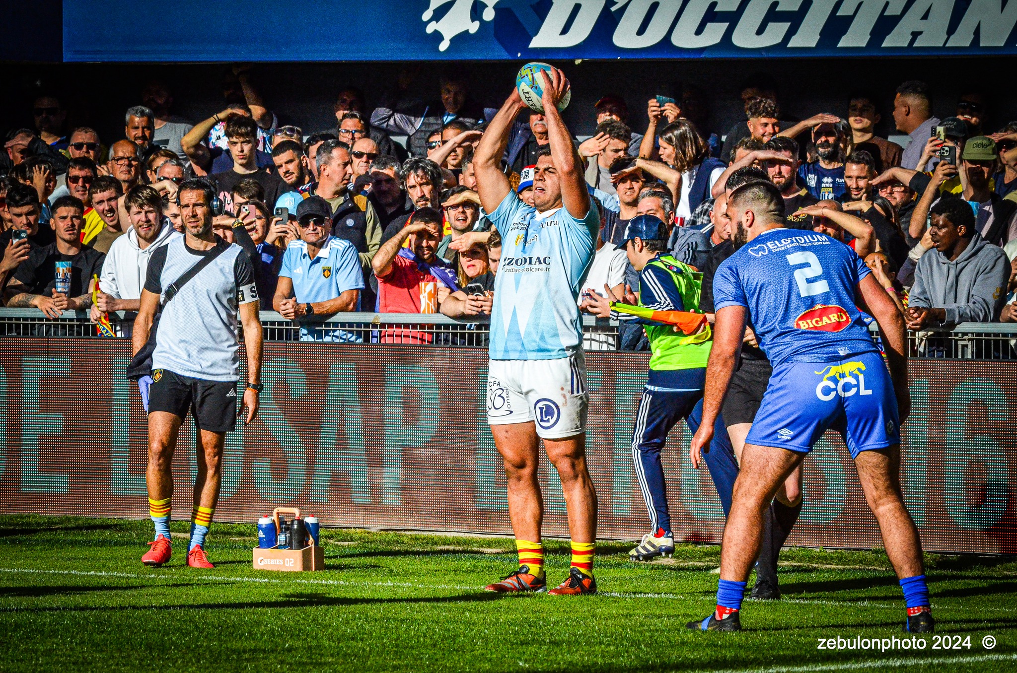  US Arlequins Perpignanais - Castres Olympique - Rugby - FFR 2024 - Top14 - USAP (43) vs (12) Castres  (#FFR24TOPPERCAS03) Photo by: Photo Zebulon | Siuxy Sports 2024-03-30