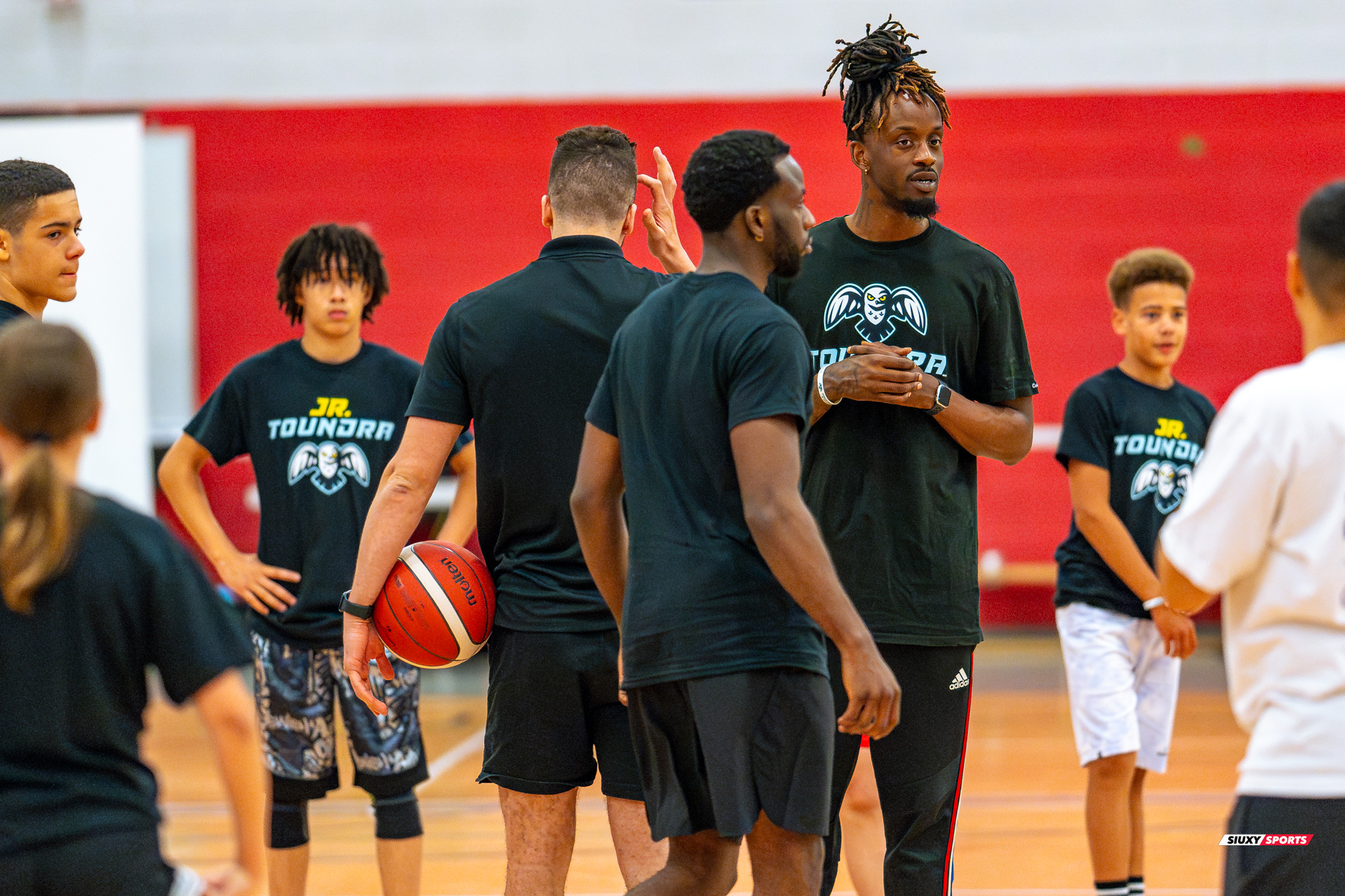 Nervens DEMOSTHENE - Kyle DESMARAIS - Narcisse KALAMBA -  Montreal -  - Basketball - Camp d'été de Basketball Jr Toundra 2024 (#2024JRTOUNDRA016) Photo by:  | Siuxy Sports 2024-06-29