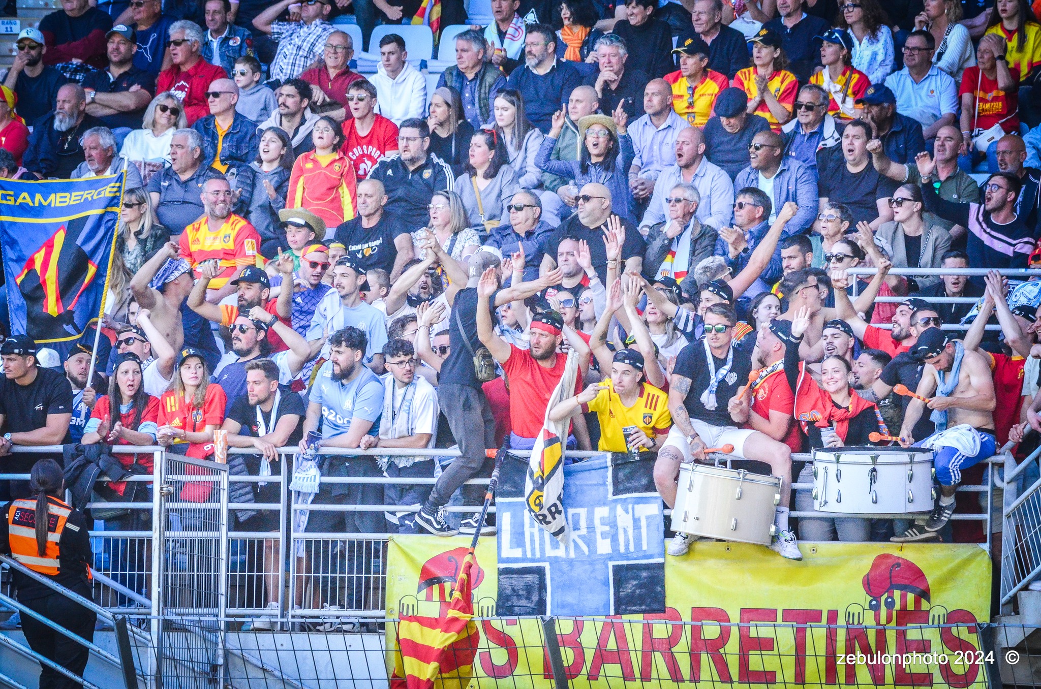  US Arlequins Perpignanais - Lyon Olympique Universitaire - Rugby - FFR 2024 - TOP14 - USAP (51) VS (20) LOU (#FFR24T14USALOU04) Photo by: Photo Zebulon | Siuxy Sports 2024-04-20