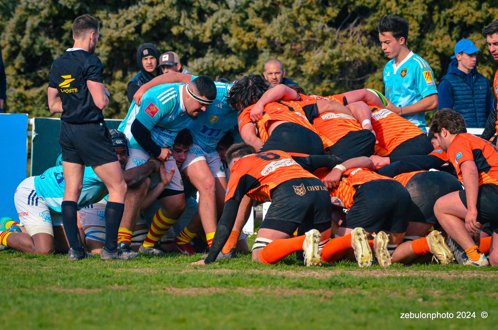  Racing Club Narbonnais - US Arlequins Perpignanais - Rugby - Espoirs - Narbonne vs USAP (#ESP24RCNUSAP02) Photo by: Photo Zebulon | Siuxy Sports 2024-02-17