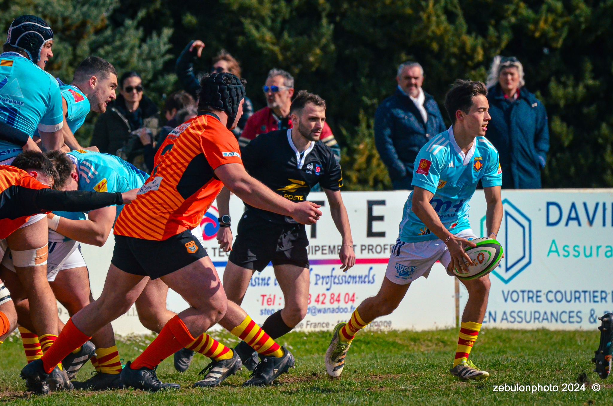  Racing Club Narbonnais - US Arlequins Perpignanais - Rugby - Espoirs - Narbonne vs USAP (#ESP24RCNUSAP02) Photo by: Photo Zebulon | Siuxy Sports 2024-02-17