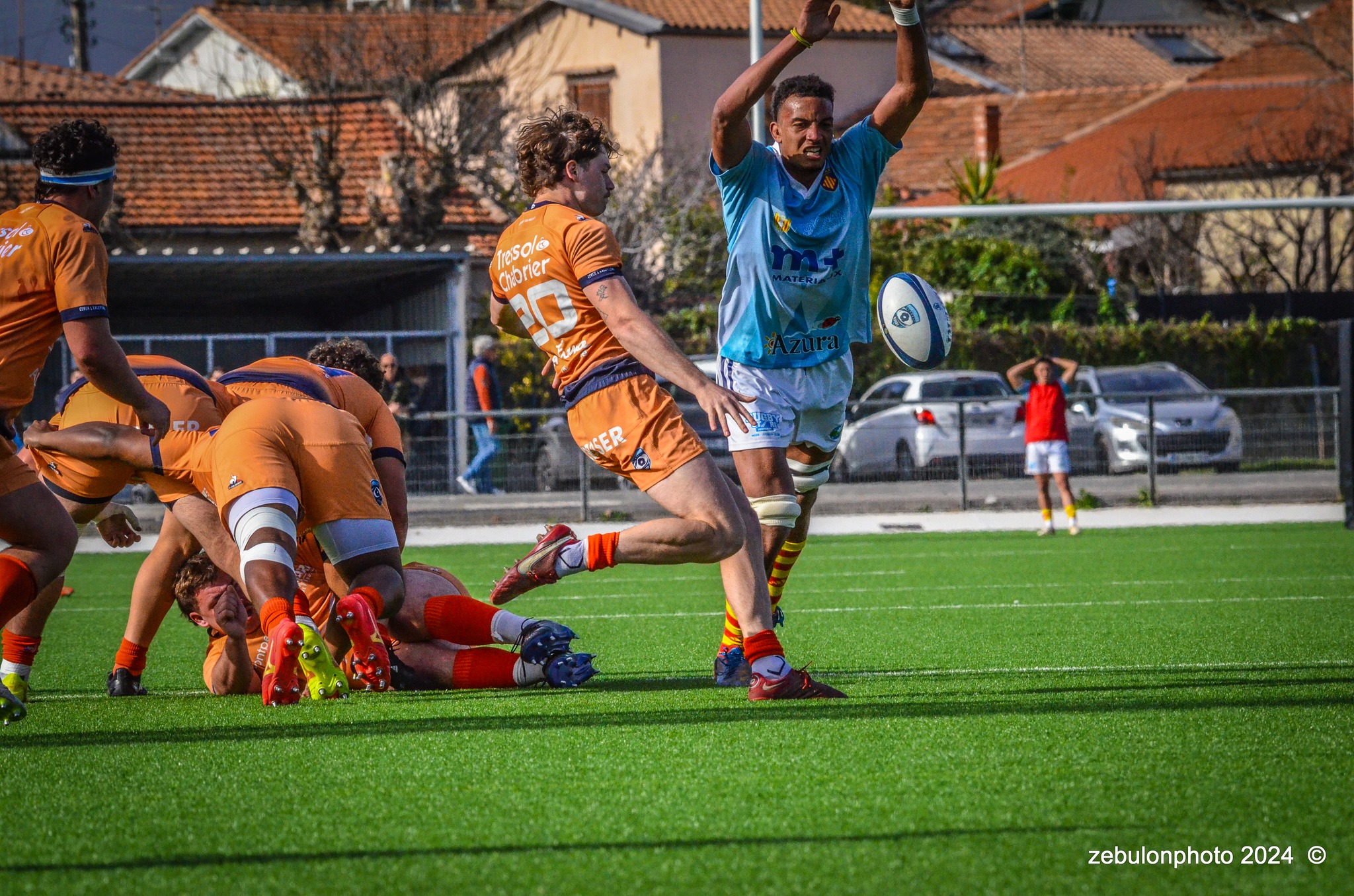  Montpellier Hérault Rugby - US Arlequins Perpignanais - Rugby - 2024 Espoirs - Montpellier (18) vs (7) Perpignan (#ESP24MHRUSAP03) Photo by: Photo Zebulon | Siuxy Sports 2024-03-16