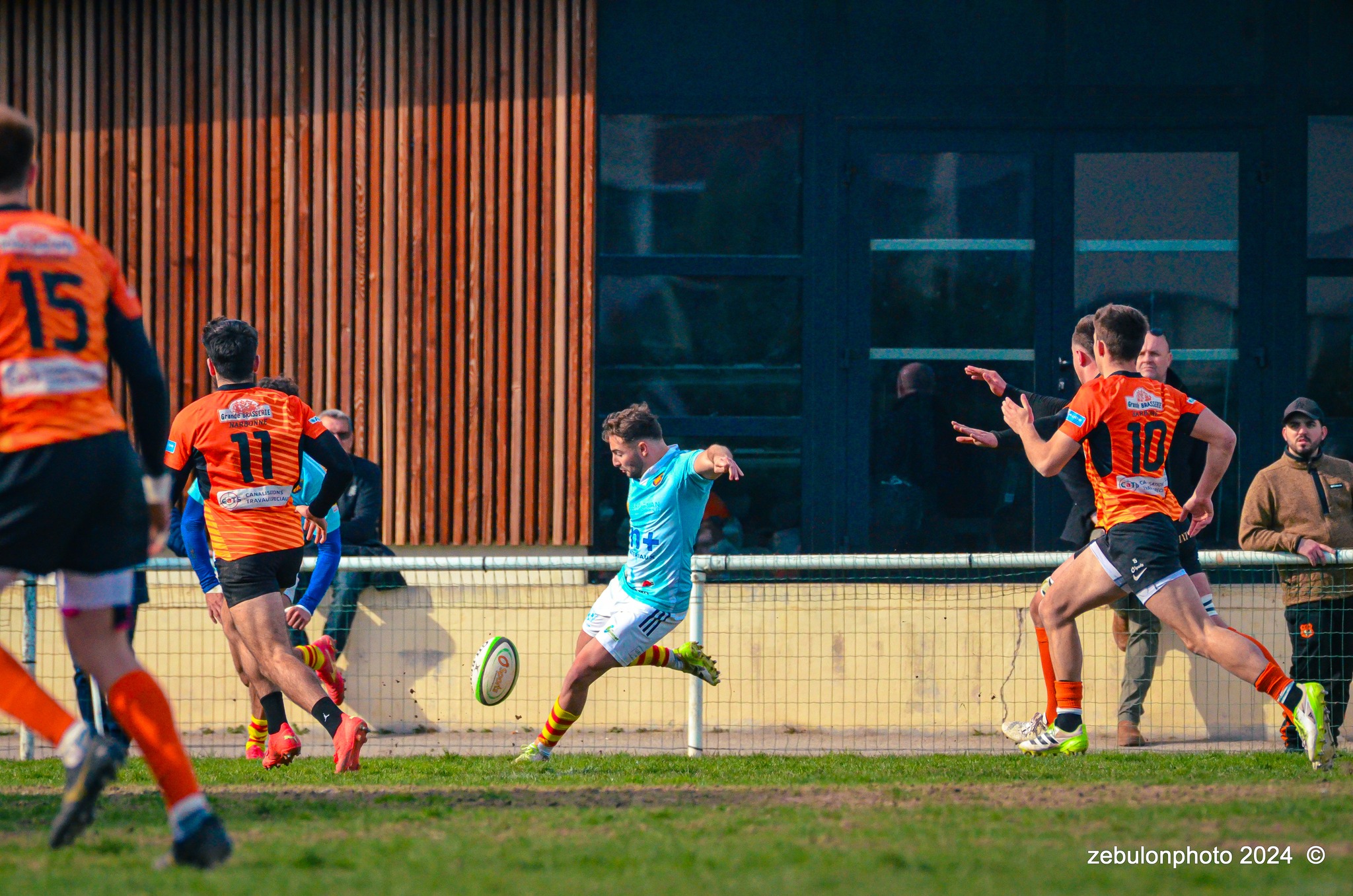  Racing Club Narbonnais - US Arlequins Perpignanais - Rugby - Espoirs - Narbonne vs USAP (#ESP24RCNUSAP02) Photo by: Photo Zebulon | Siuxy Sports 2024-02-17