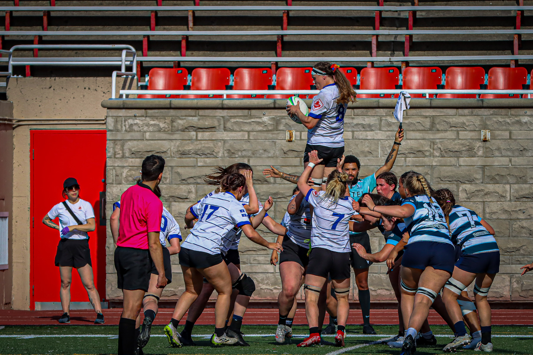  Équipe féminine - Rugby Québec - Ontario Blues (w) - Rugby - QORC-CROQ 2024 - FINALS - QUÉBEC EST (37) VS (13) ONTARIO EST - 1ST POSITION - Reel Mayarts (#QORC24QCEONE16) Photo by: Photo Mayarts | Siuxy Sports 2024-06-01