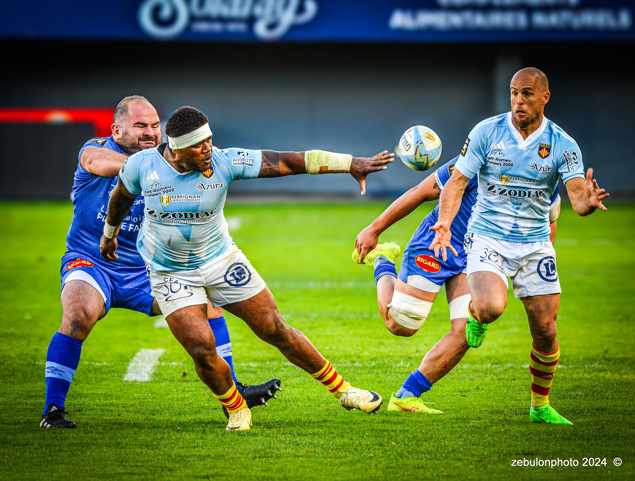  US Arlequins Perpignanais - Castres Olympique - Rugby - FFR 2024 - Top14 - USAP (43) vs (12) Castres  (#FFR24TOPPERCAS03) Photo by: Photo Zebulon | Siuxy Sports 2024-03-30
