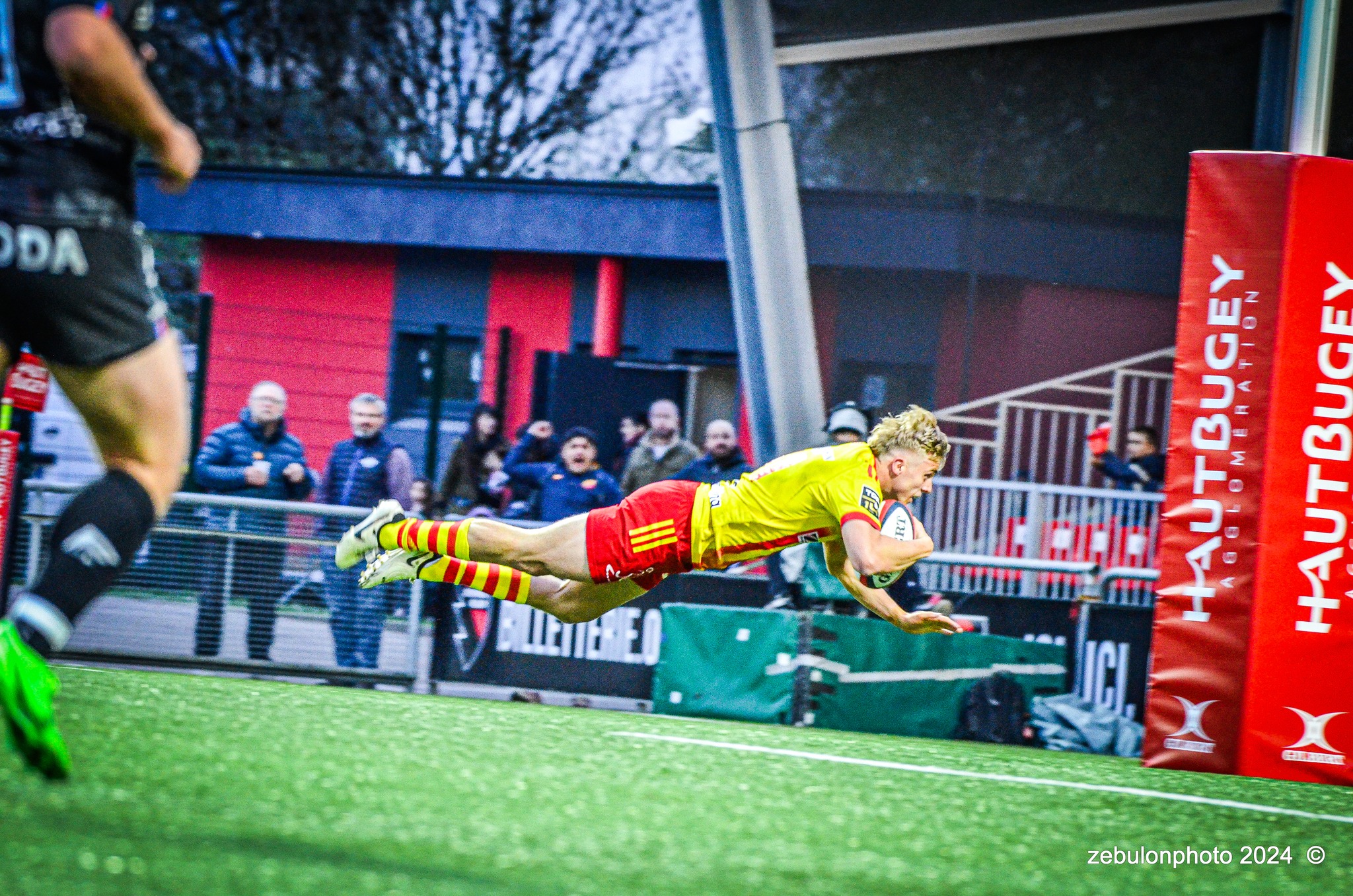  US Oyonnax Rugby - US Arlequins Perpignanais - Rugby - FFR - 2024 Top14 - Oyonnax (14) vs (15) USAP (#FFR24T14OYPP03) Photo by: Photo Zebulon | Siuxy Sports 2024-03-23