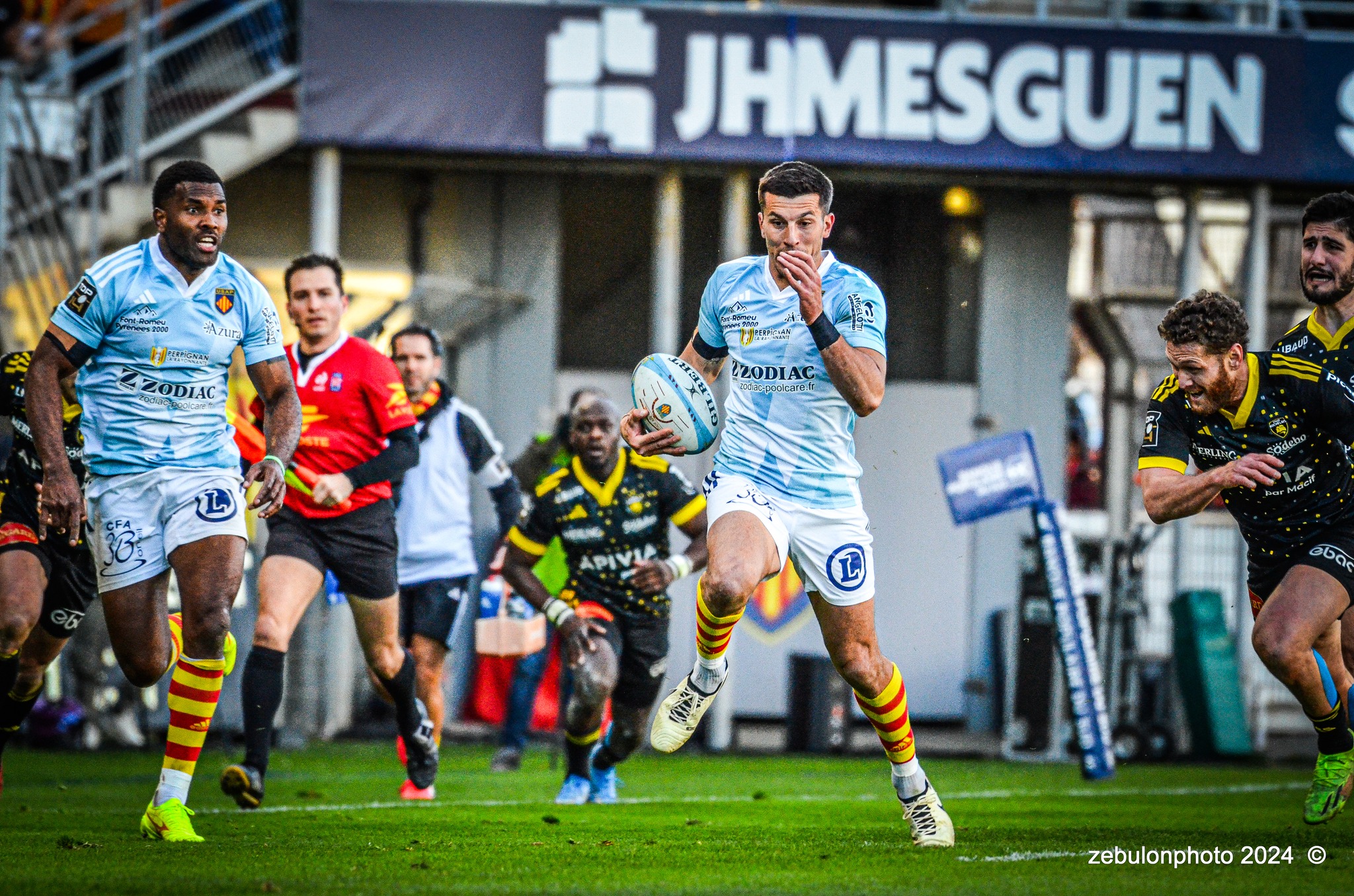  US Arlequins Perpignanais - Stade Rochelais - Rugby - TOP 14 - Perpignan (27) vs (15) La Rochelle (#TOP12USAPSR02) Photo by: Photo Zebulon | Siuxy Sports 2024-02-24