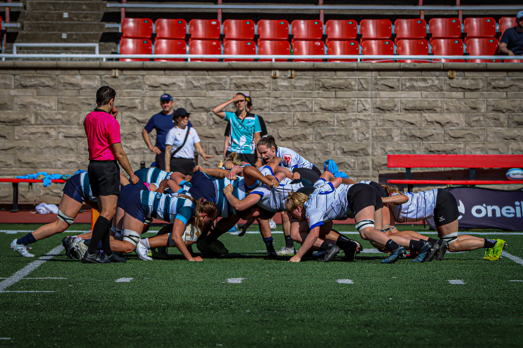  Équipe féminine - Rugby Québec - Ontario Blues (w) - Rugby - QORC-CROQ 2024 - FINALS - QUÉBEC EST (37) VS (13) ONTARIO EST - 1ST POSITION - Reel Mayarts (#QORC24QCEONE16) Photo by: Photo Mayarts | Siuxy Sports 2024-06-01