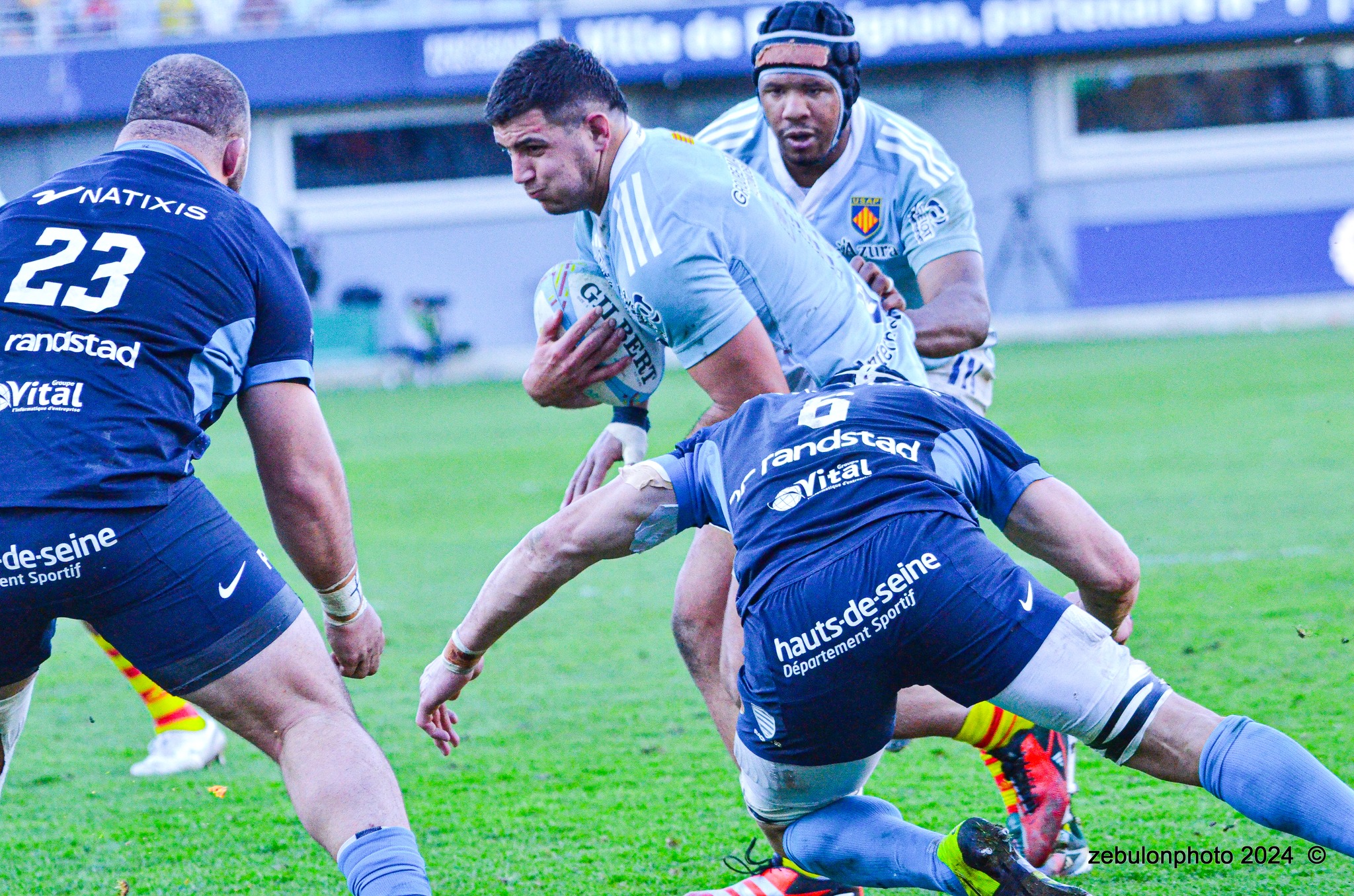  US Arlequins Perpignanais - Racing 92 - Rugby - TOP 14 - Perpignan (26) vs (5) Racing 92 (#TOP1424USAPR9202) Photo by: Photo Zebulon | Siuxy Sports 2024-02-03
