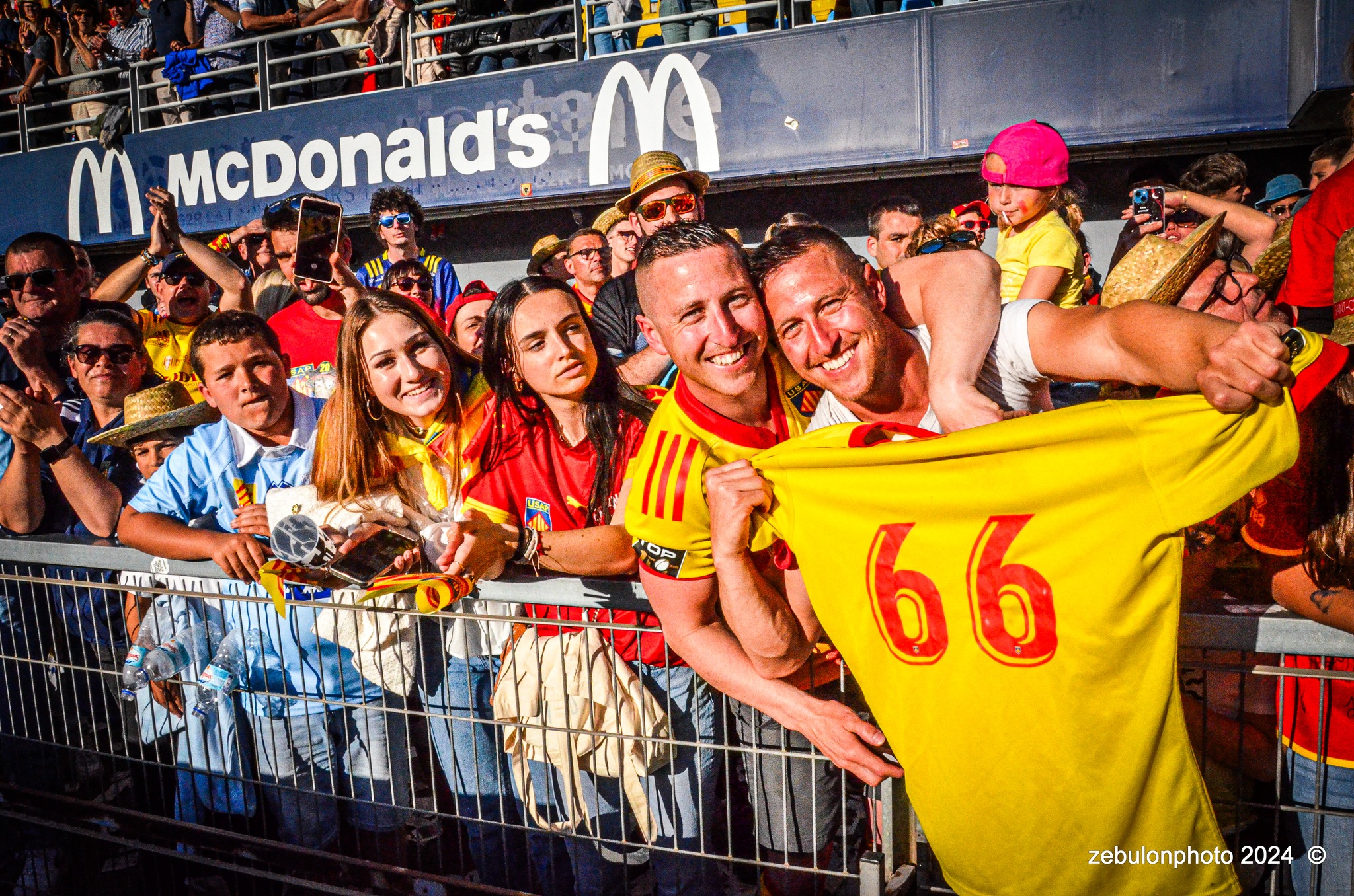  US Arlequins Perpignanais - Lyon Olympique Universitaire - Rugby - FFR 2024 - TOP14 - USAP (51) VS (20) LOU (#FFR24T14USALOU04) Photo by: Photo Zebulon | Siuxy Sports 2024-04-20