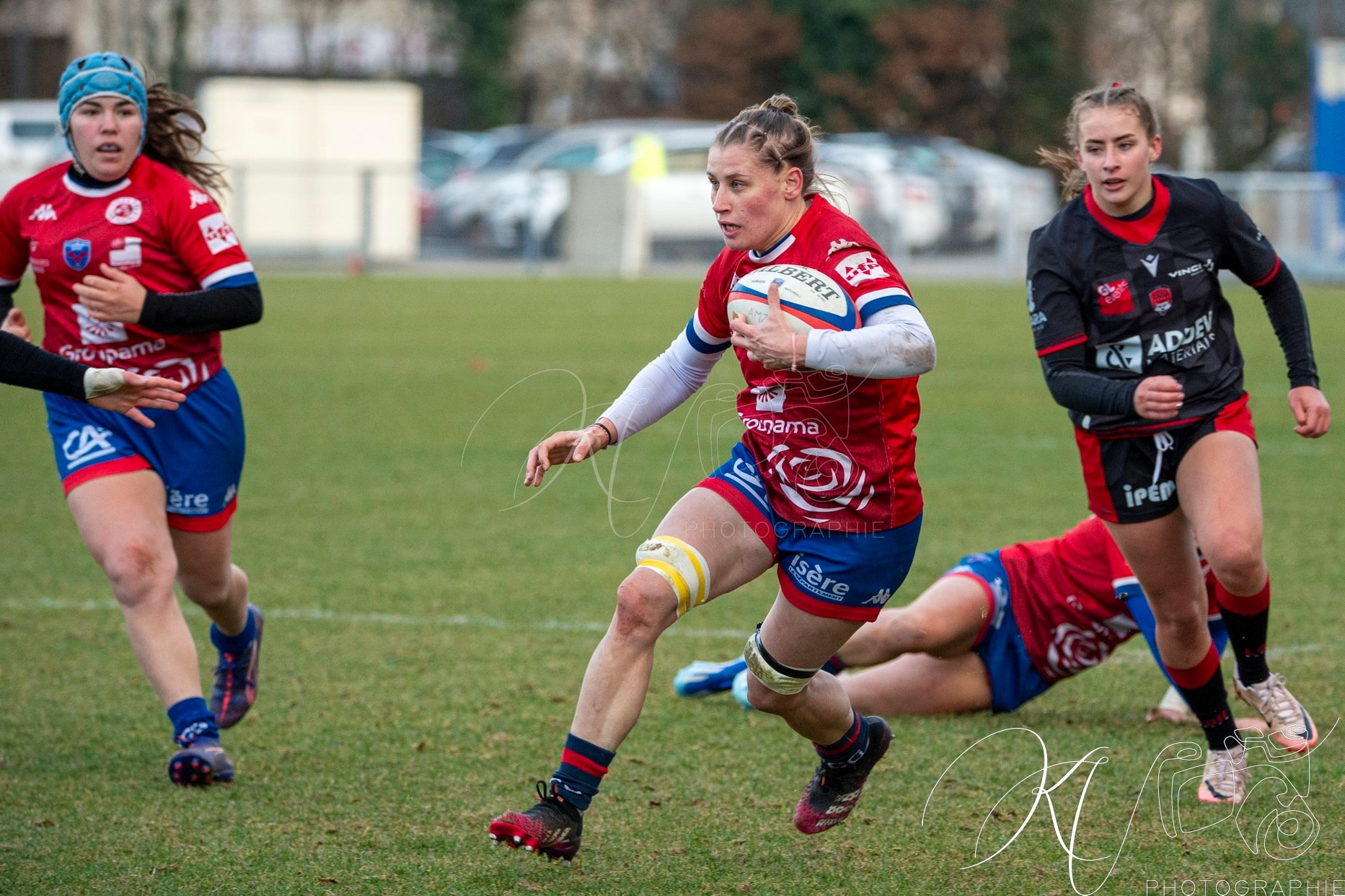 FC Grenoble Rugby - Lyon Olympique Universitaire - Rugby - FFR 2024 - Elite 1 Fém - FCG Amazones (8) vs (5) LOU (#FFR24E1FFCGLOU12) Photo by: Karine Valentin | Siuxy Sports 2024-12-14