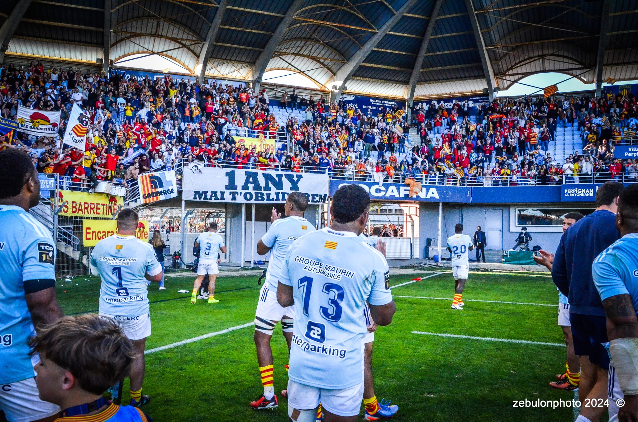  US Arlequins Perpignanais - Lyon Olympique Universitaire - Rugby - FFR 2024 - TOP14 - USAP (51) VS (20) LOU (#FFR24T14USALOU04) Photo by: Photo Zebulon | Siuxy Sports 2024-04-20