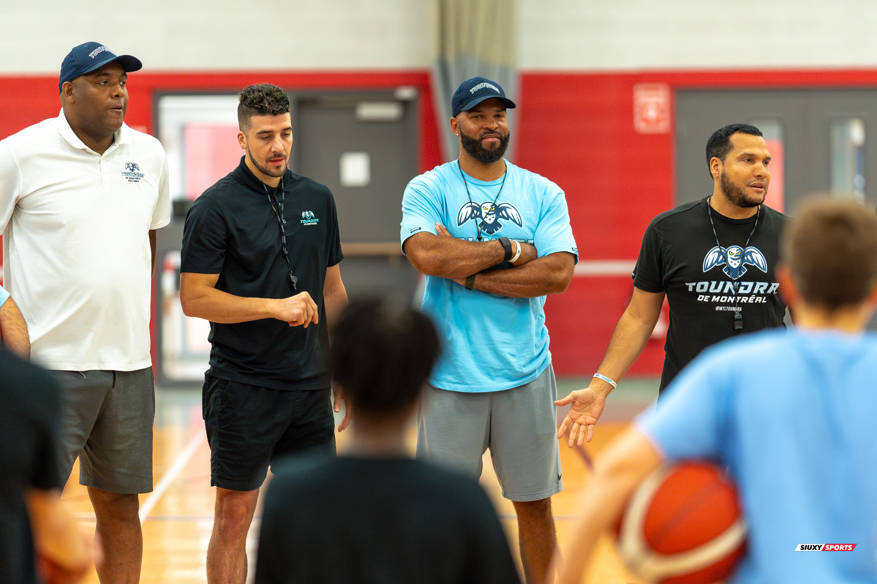 Kyle DESMARAIS - Rauly LEINO - Juan MENDEZ - Jonathan WILLIAMS -  Montreal -  - Basketball - Camp d'été de Basketball Jr Toundra 2024 (#2024JRTOUNDRA016) Photo by:  | Siuxy Sports 2024-06-29