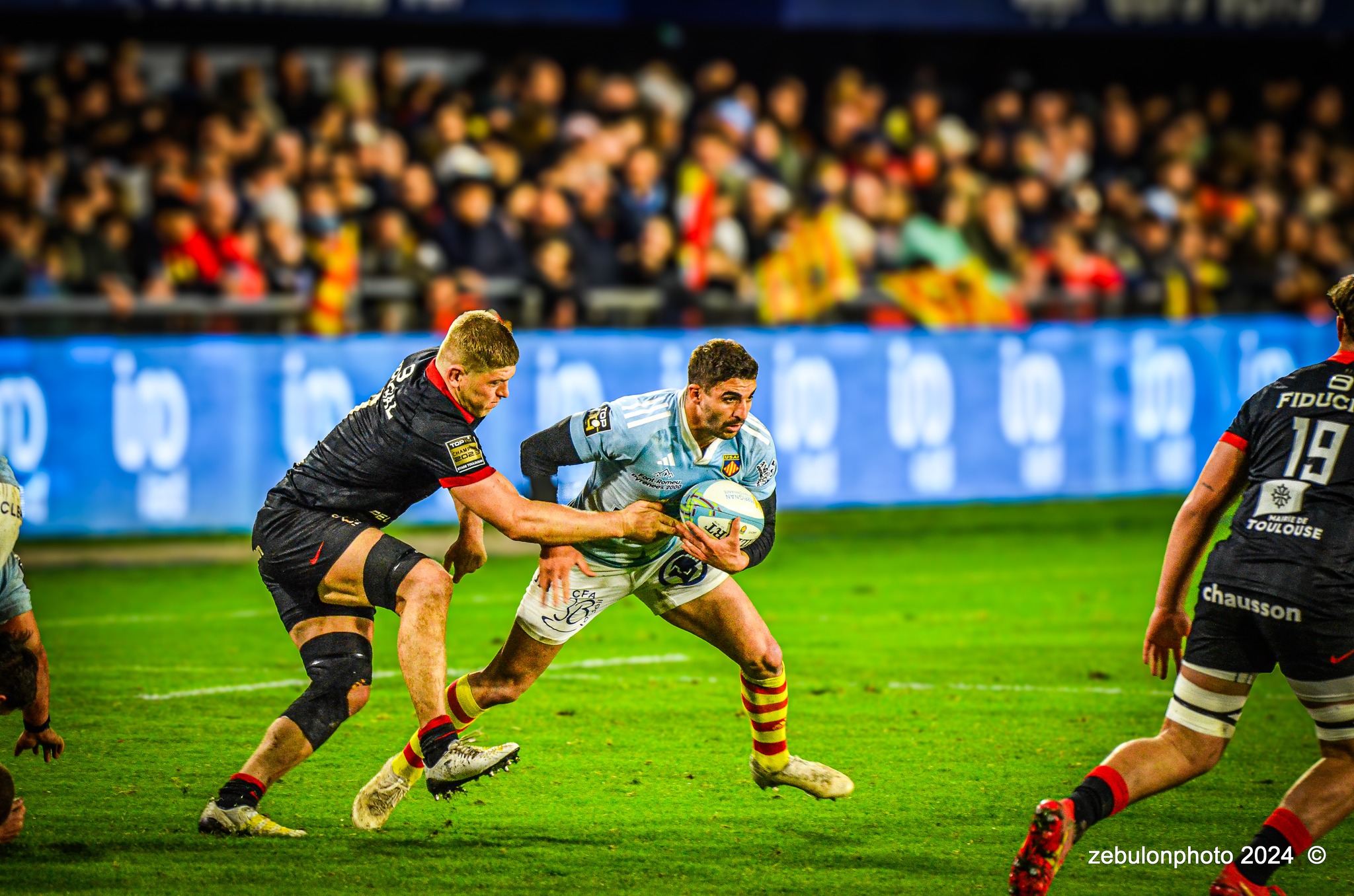  US Arlequins Perpignanais - RC Toulonnais - Rugby - TOP 14 - Perpignan (27) vs (17) RC Toulonnais (#TOP1424USAPRCT03) Photo by: Photo Zebulon | Siuxy Sports 2024-03-09