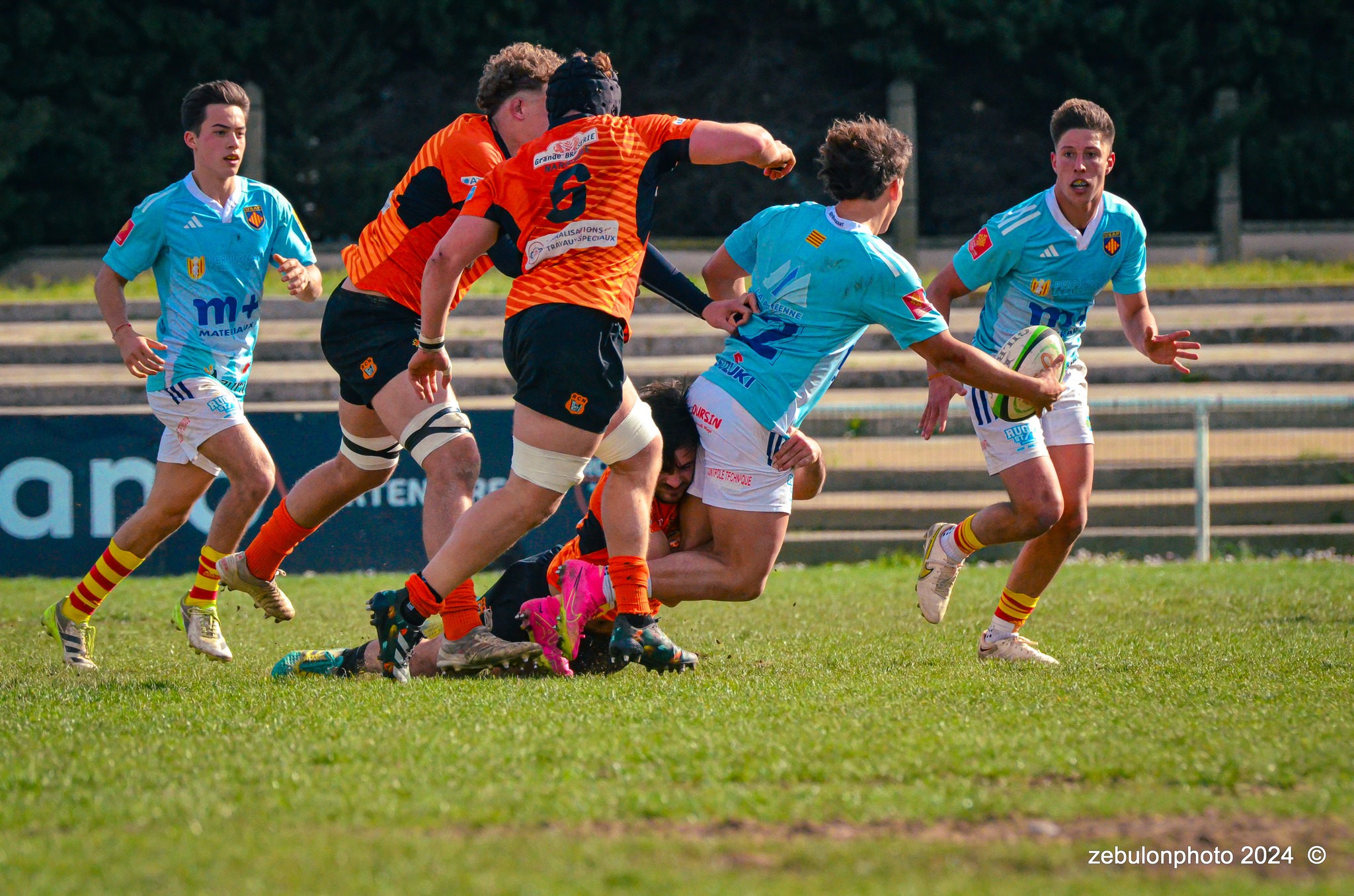  Racing Club Narbonnais - US Arlequins Perpignanais - Rugby - Espoirs - Narbonne vs USAP (#ESP24RCNUSAP02) Photo by: Photo Zebulon | Siuxy Sports 2024-02-17