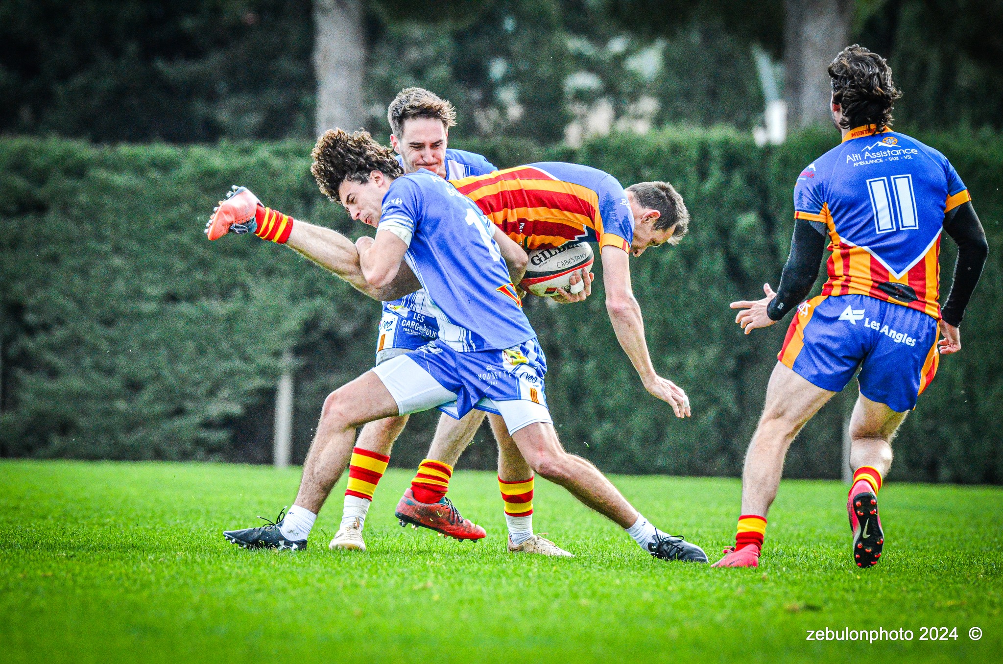  Cabestany Olympique XV - Rugby Athlétique Cerdagne Capcir - Rugby - Ligue Occitanie - Cabestany vs Cerdagne Capcir (#LO24CABRACC01) Photo by: Photo Zebulon | Siuxy Sports 2024-01-27