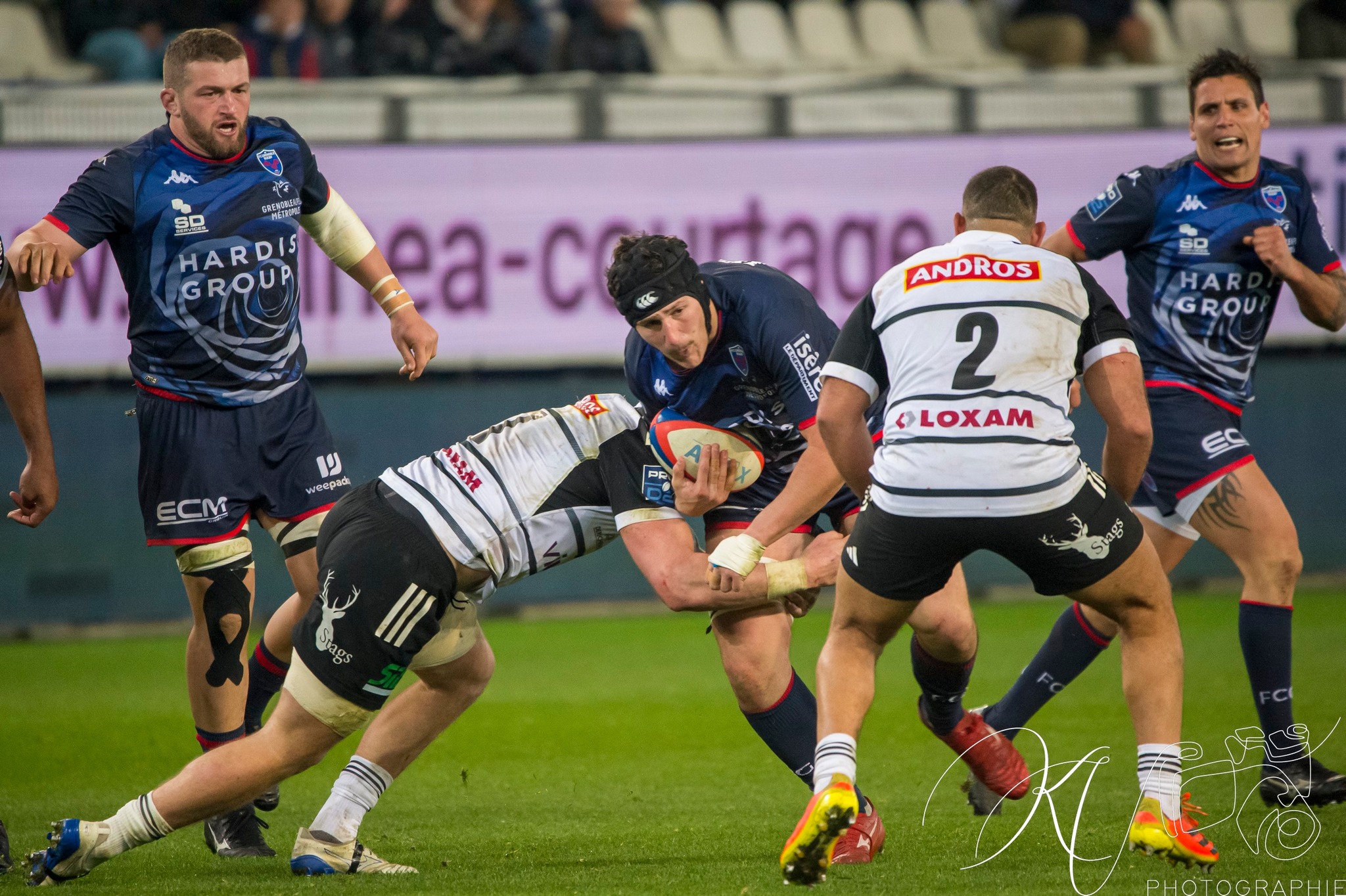 Romain BARTHÉLÉMY - José MADEIRA -  FC Grenoble Rugby - CA Brive - Rugby - Pro D2 - FC Grenoble (40) vs (29) CA Brive (#PD224FCGBRI02) Photo by: Karine Valentin | Siuxy Sports 2024-02-15
