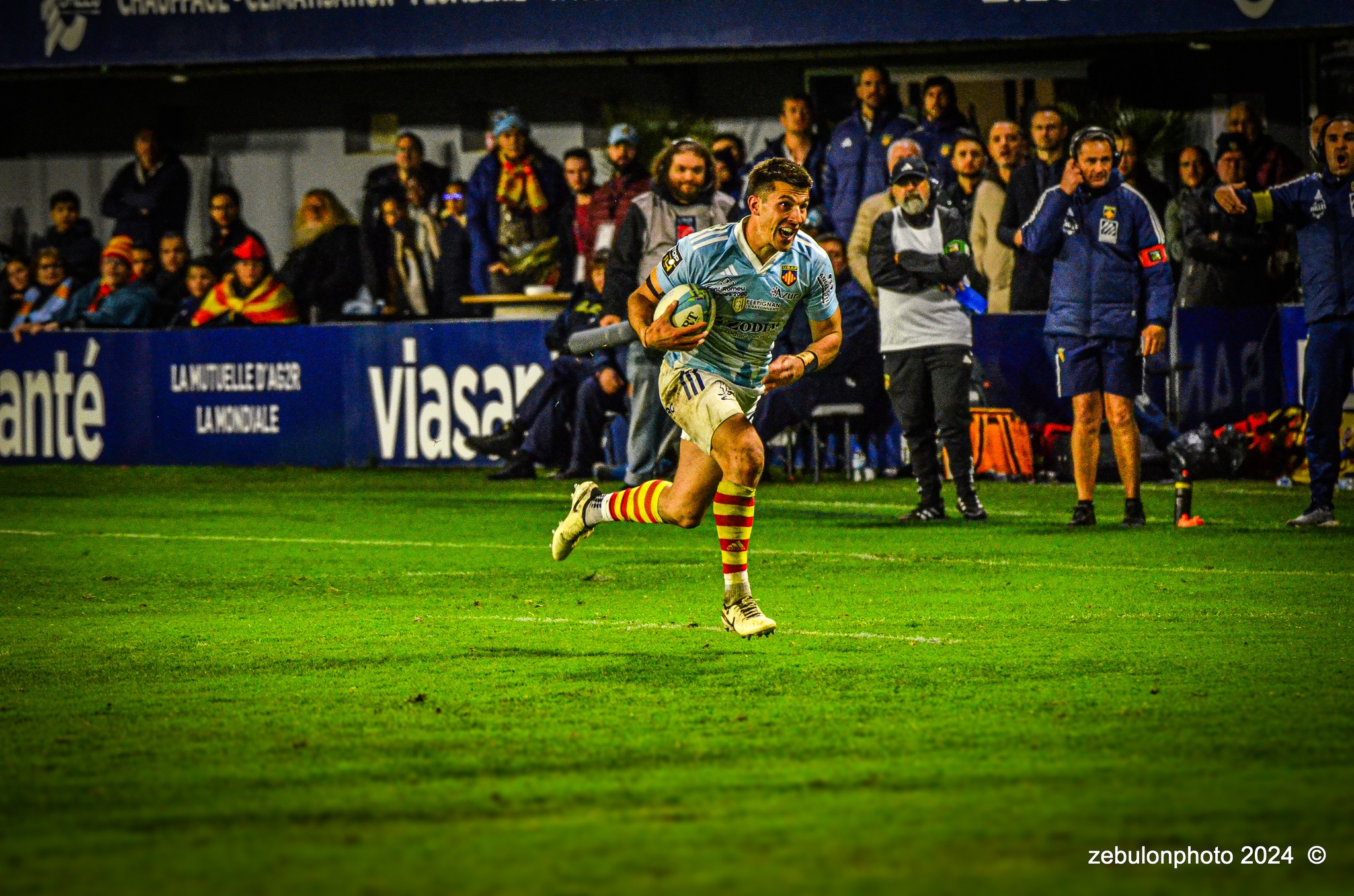  US Arlequins Perpignanais - RC Toulonnais - Rugby - TOP 14 - Perpignan (27) vs (17) RC Toulonnais (#TOP1424USAPRCT03) Photo by: Photo Zebulon | Siuxy Sports 2024-03-09