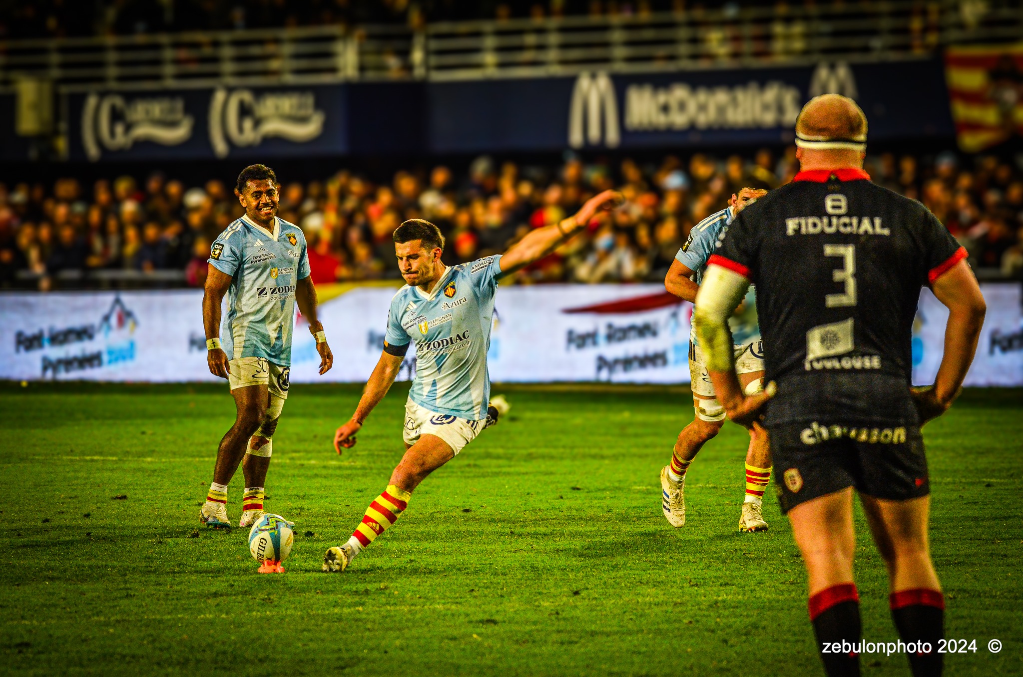  US Arlequins Perpignanais - RC Toulonnais - Rugby - TOP 14 - Perpignan (27) vs (17) RC Toulonnais (#TOP1424USAPRCT03) Photo by: Photo Zebulon | Siuxy Sports 2024-03-09