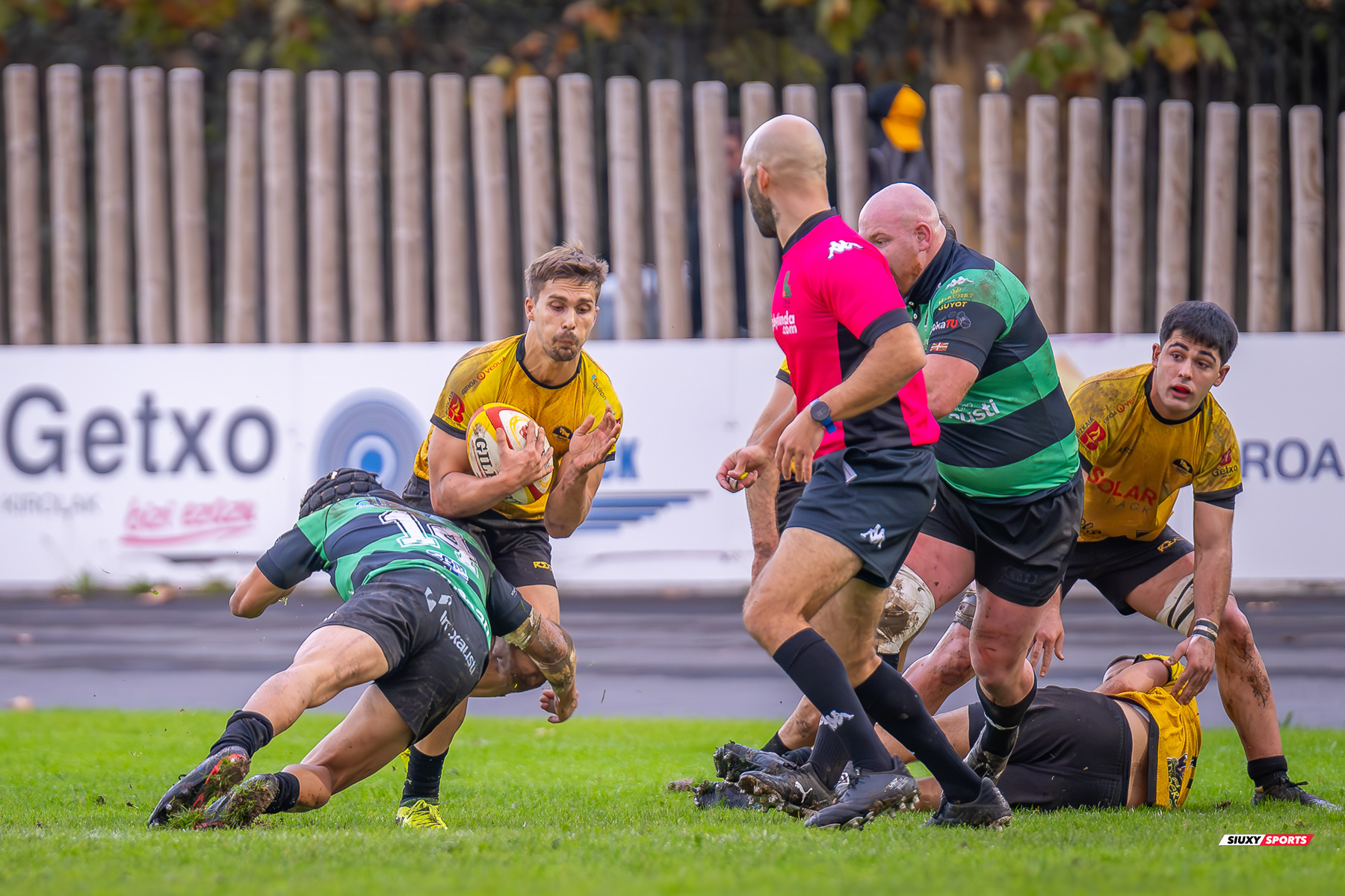 Unai LARRINAGA ZORROZUA - Juan Cruz RODRIGUEZ HERRERA -  Getxo Artea Rugby Taldea - Gernika Rugby Taldea - Rugby - FER 2023 - DHB - Getxo Artea RT (24) vs (20) Universitario Bilbao Rugby (#FER23DHBGETGER11) Photo by: Fredy Monfoto | Siuxy Sports 2023-11-25