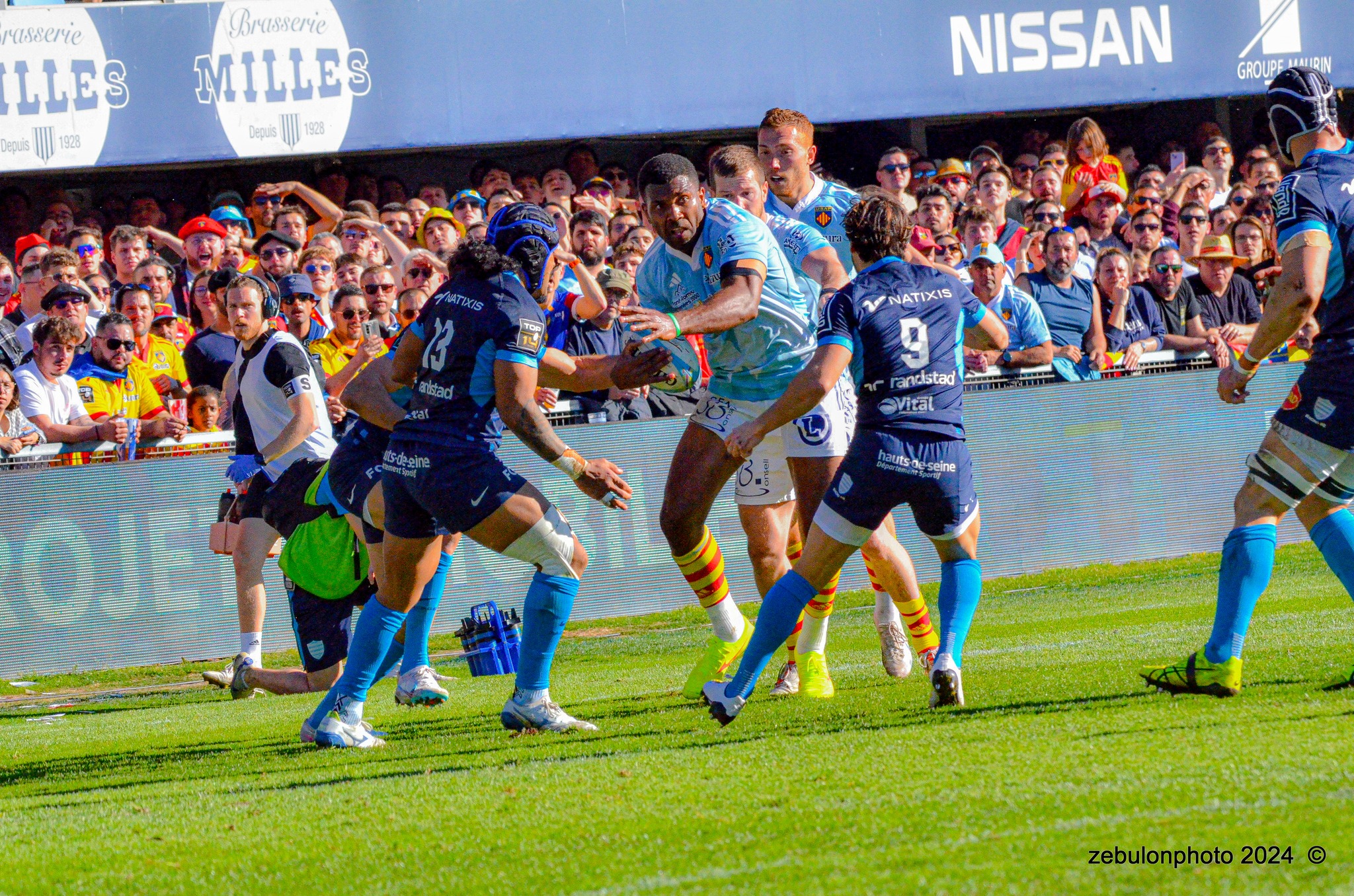 US Arlequins Perpignanais - Racing 92 - Rugby - TOP 14 - Perpignan (26) vs (5) Racing 92 (#TOP1424USAPR9202) Photo by: Photo Zebulon | Siuxy Sports 2024-02-03